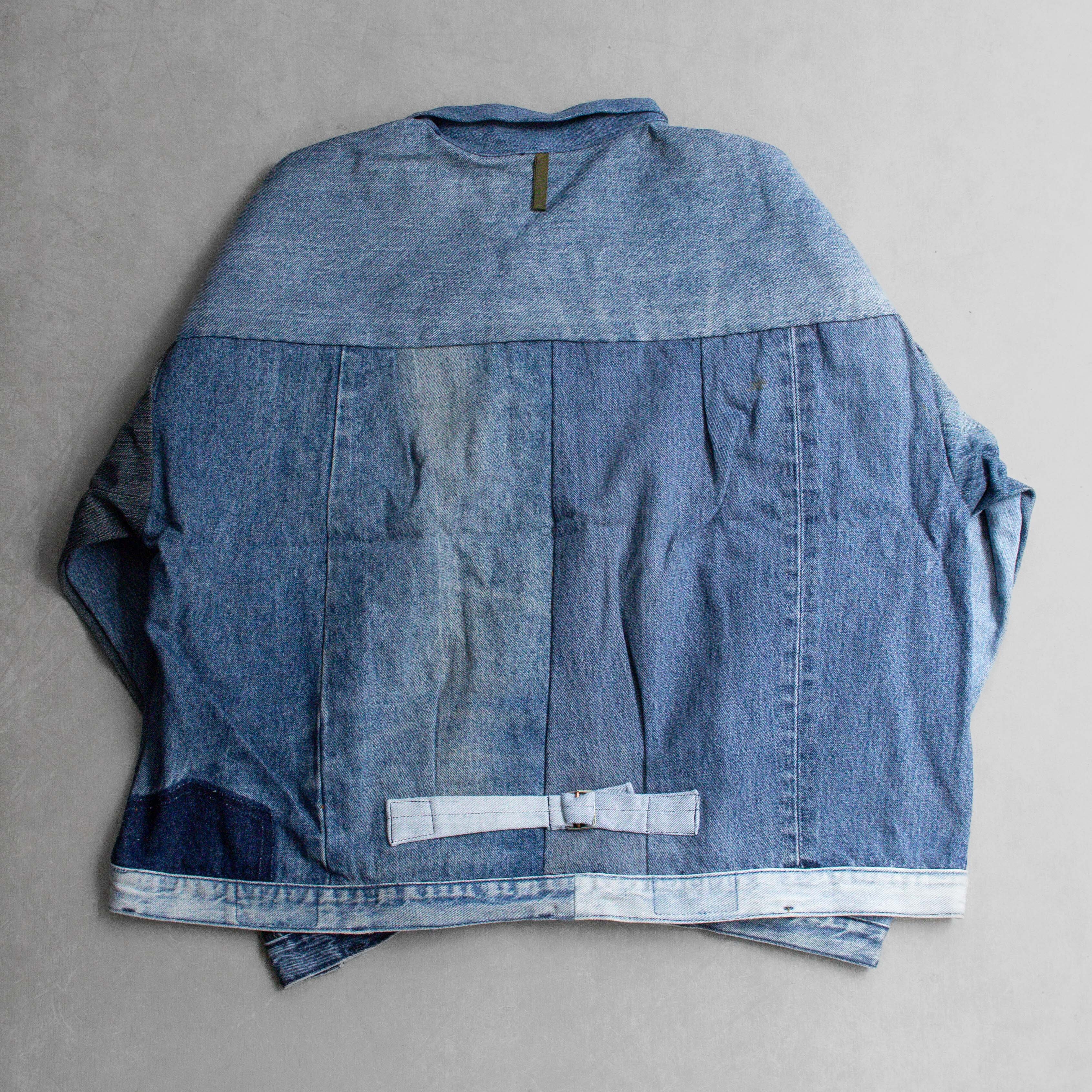 SUNNY SIDE UP DENIM 1st T BACK JKT 日本製 改製 拼接 丹寧 夾克 4