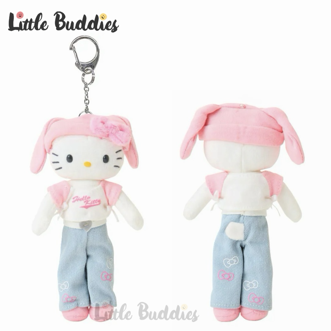 日本 Sanrio 裝扮系列 Hello Kitty and Dear Daniel 盒裝長腿公仔匙扣