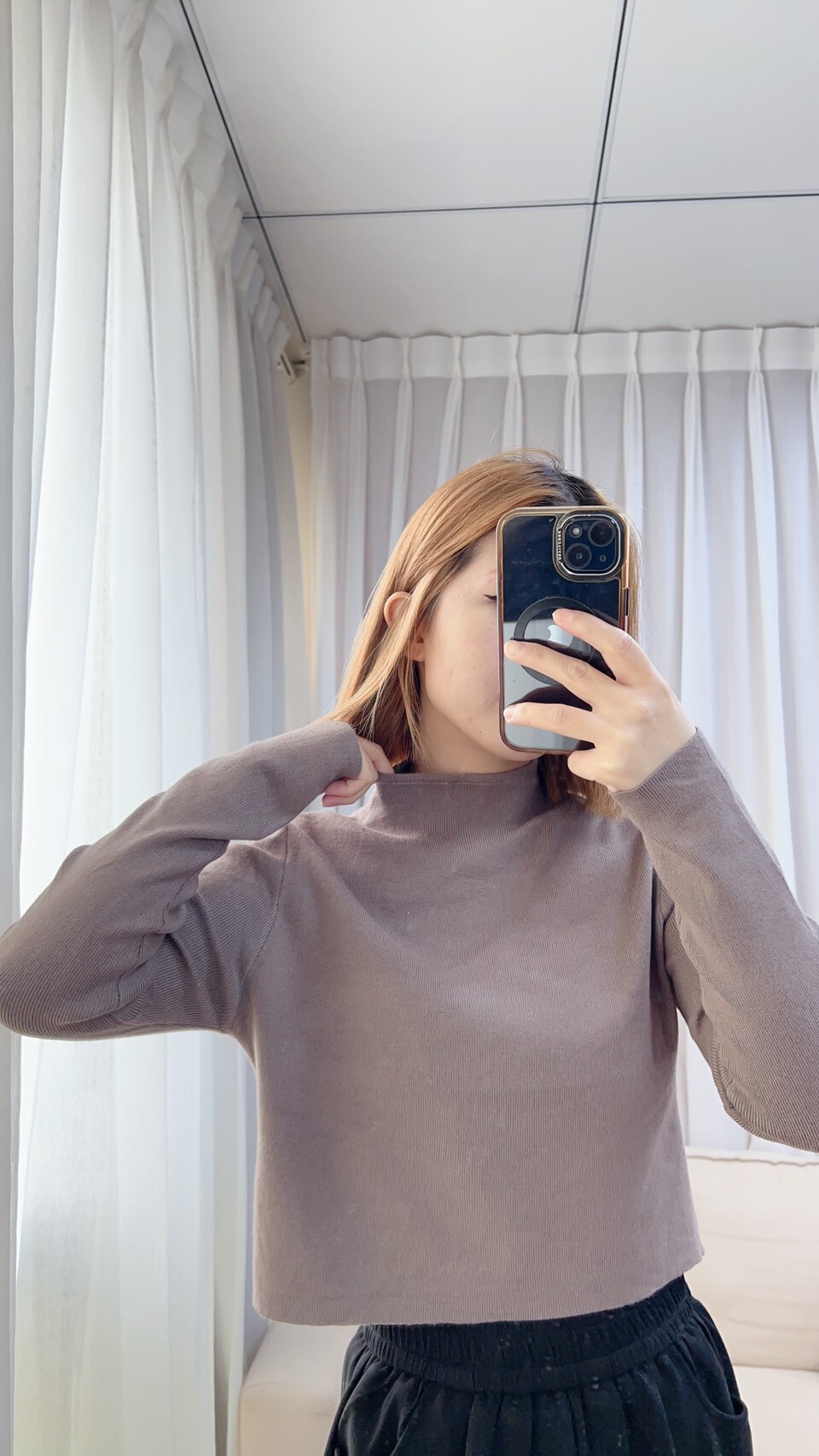 小立領包心砂打底衣