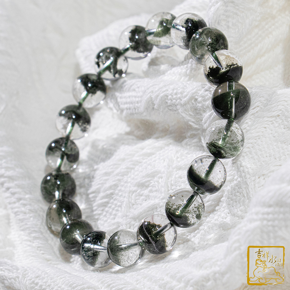 綠幽靈聚寶盆手珠 10.2mm 事業財運