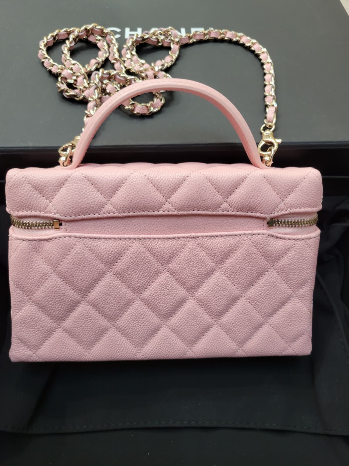 CHANEL AP4385 CAVIAR PINK 19CM 粉紅