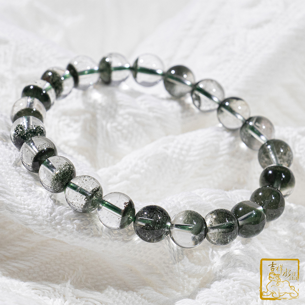 綠幽靈聚寶盆手珠 8.8mm 好運聚財