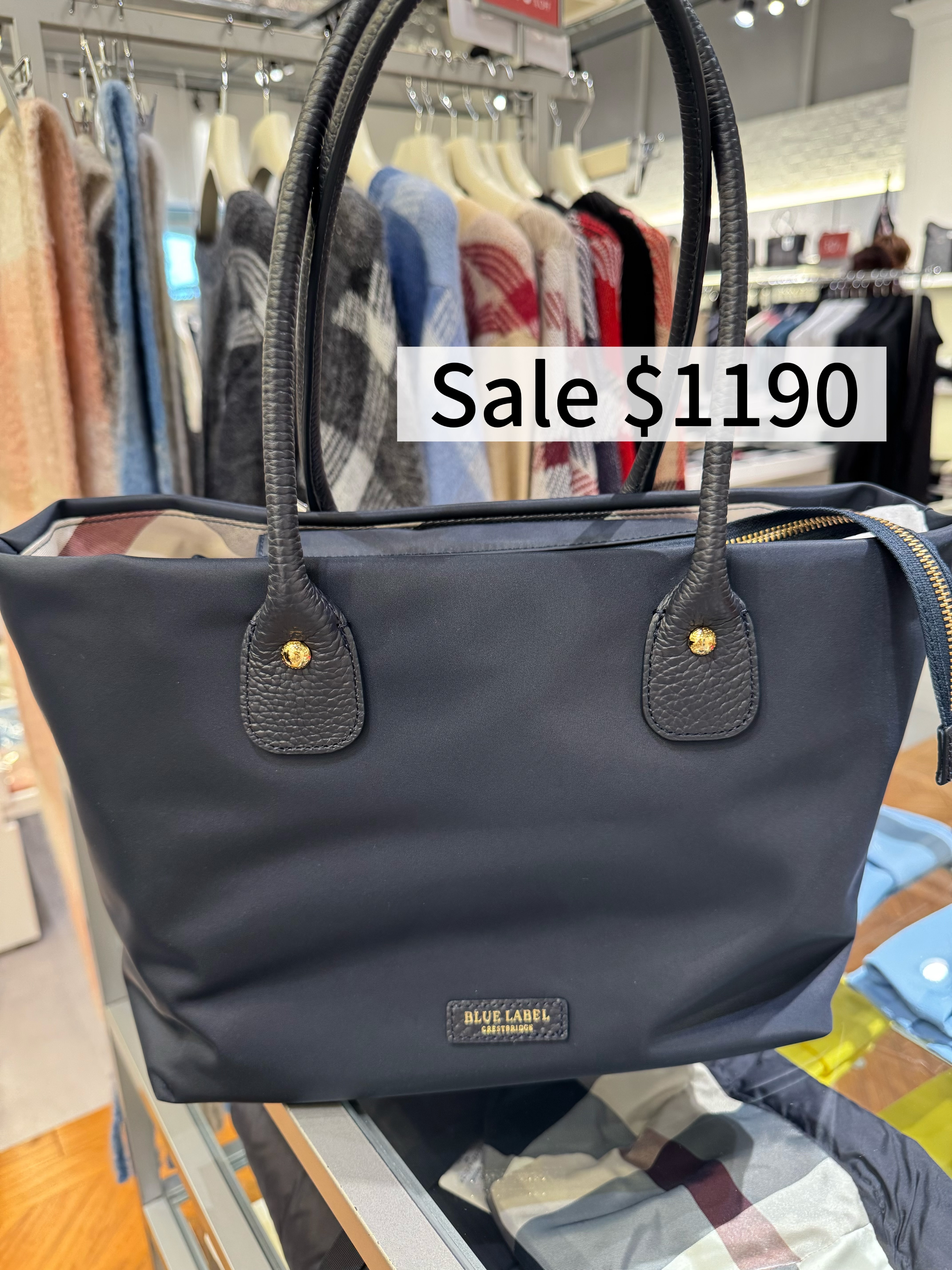 11月日本Outlet現場 Blue label 拉鏈tote bag