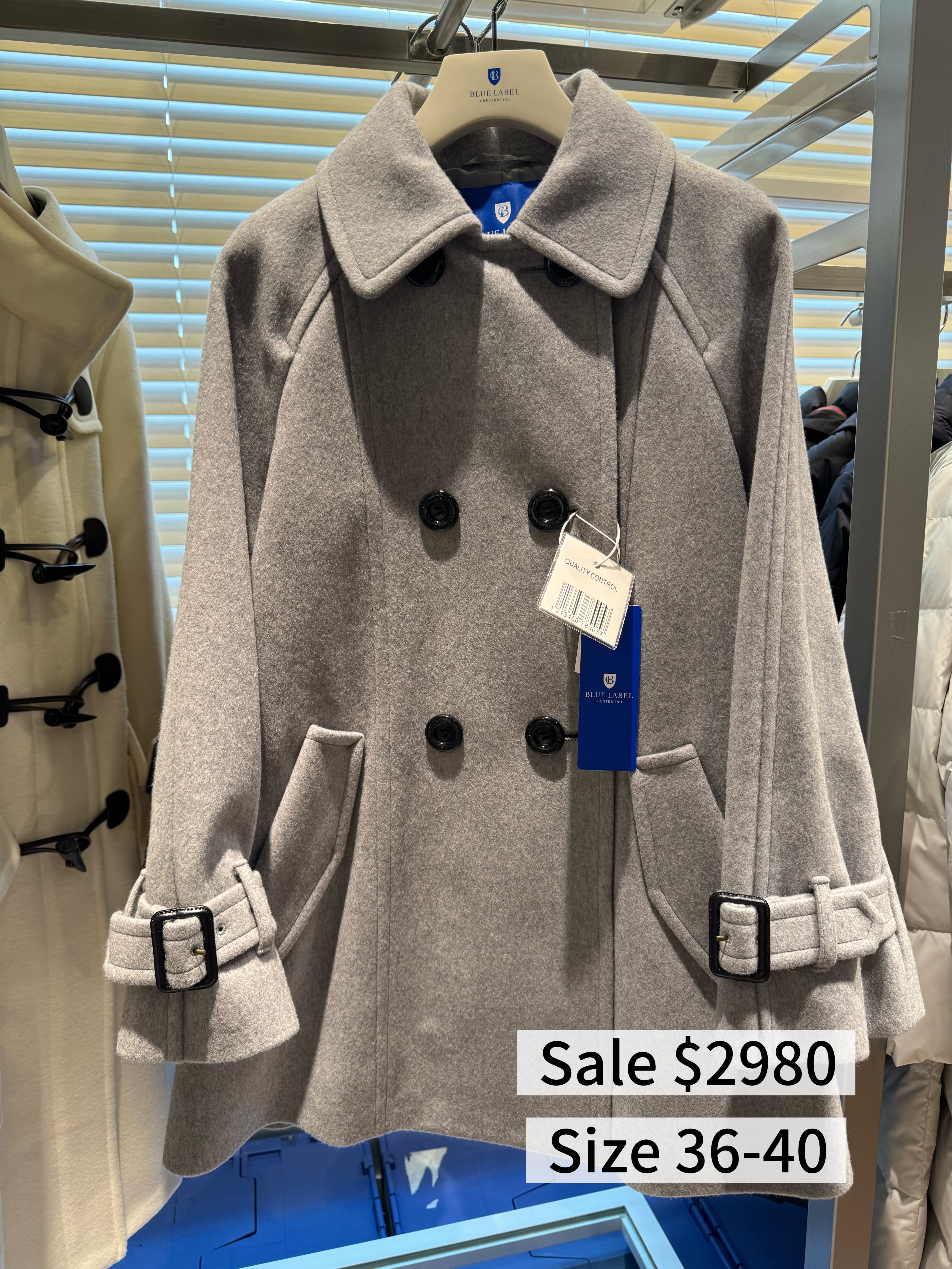 11月日本Outlet現場 Blue label 娃娃款絨褸