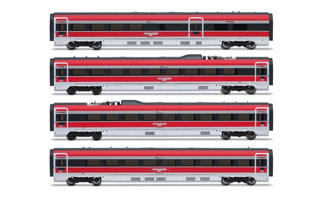 Arnold HN3512 N規 FS Trenitalia，高速列車「Frecciarossa 1000」新塗裝 中間車廂組 4 輛