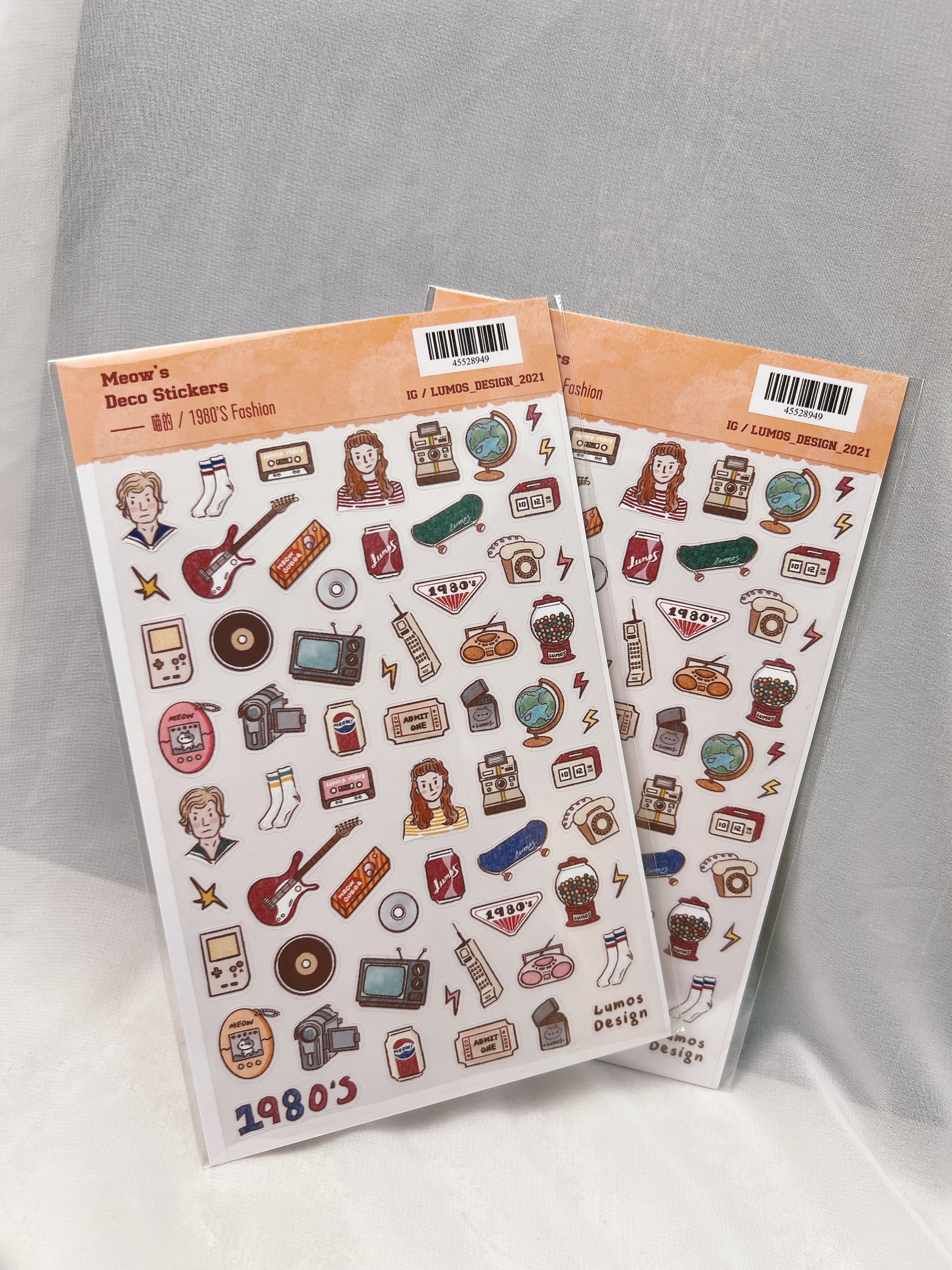 嗨賴 x LUMOS｜喵的 1980's 割型防水貼紙