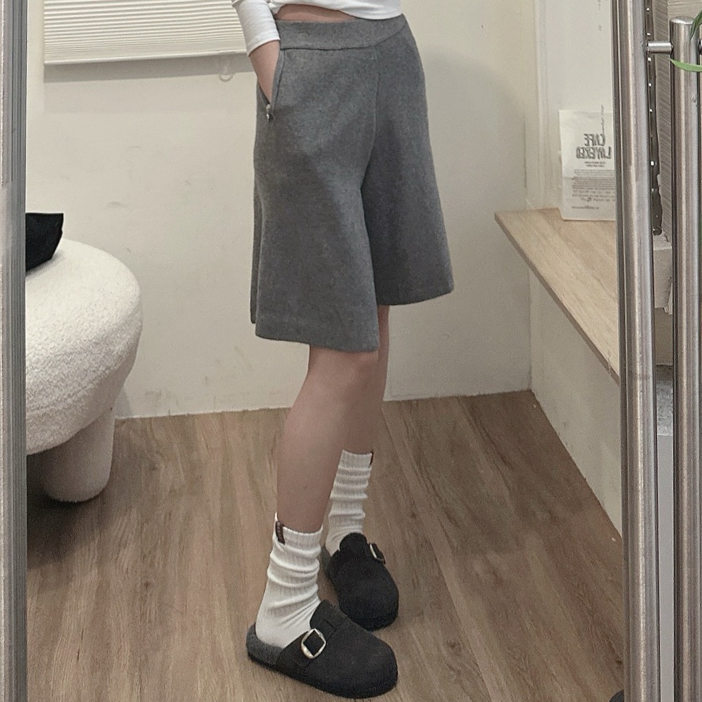 柔軟針織五分褲/二色