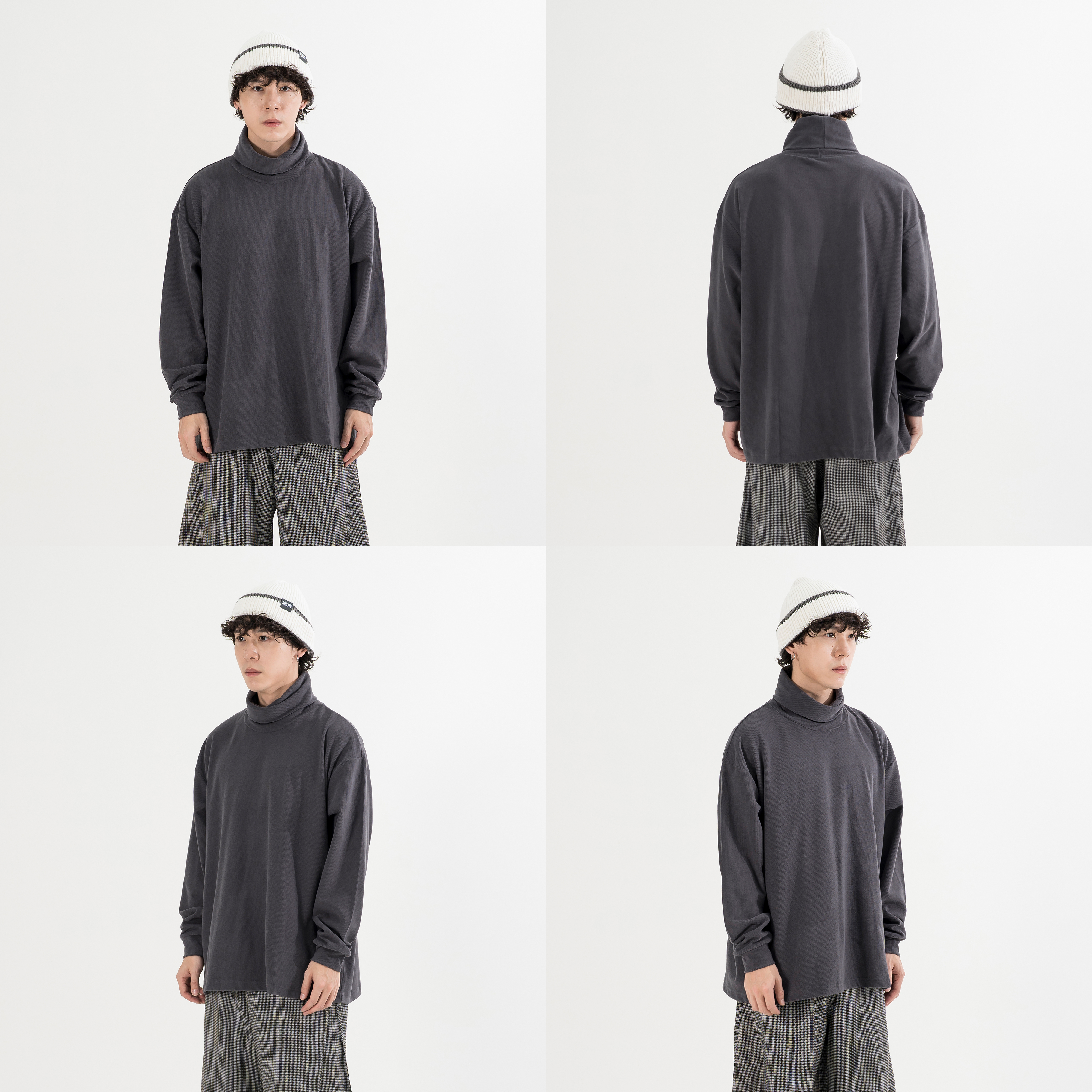 AGILITY Bar Knit Beanie 台灣製 拼接 寬版 針織毛帽 [AHT04]