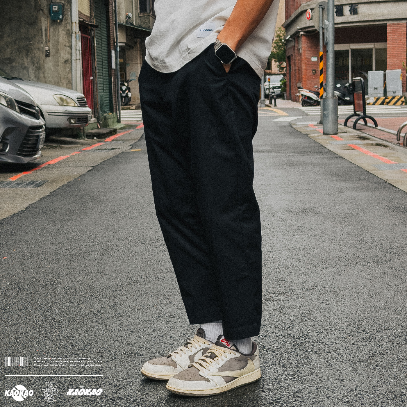 NIKE NSW 拉鍊口袋 黑 抽繩 西裝褲 九分褲【DD7033-010】