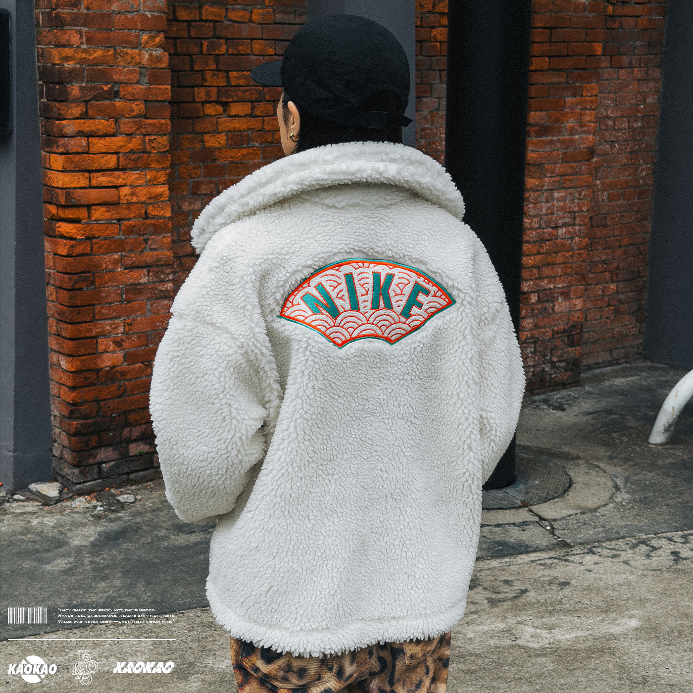 NIKE NSW CNY 新年款 毛毛外套 羔羊 保暖 立領 刺繡 白色 女款【DQ5366-133】