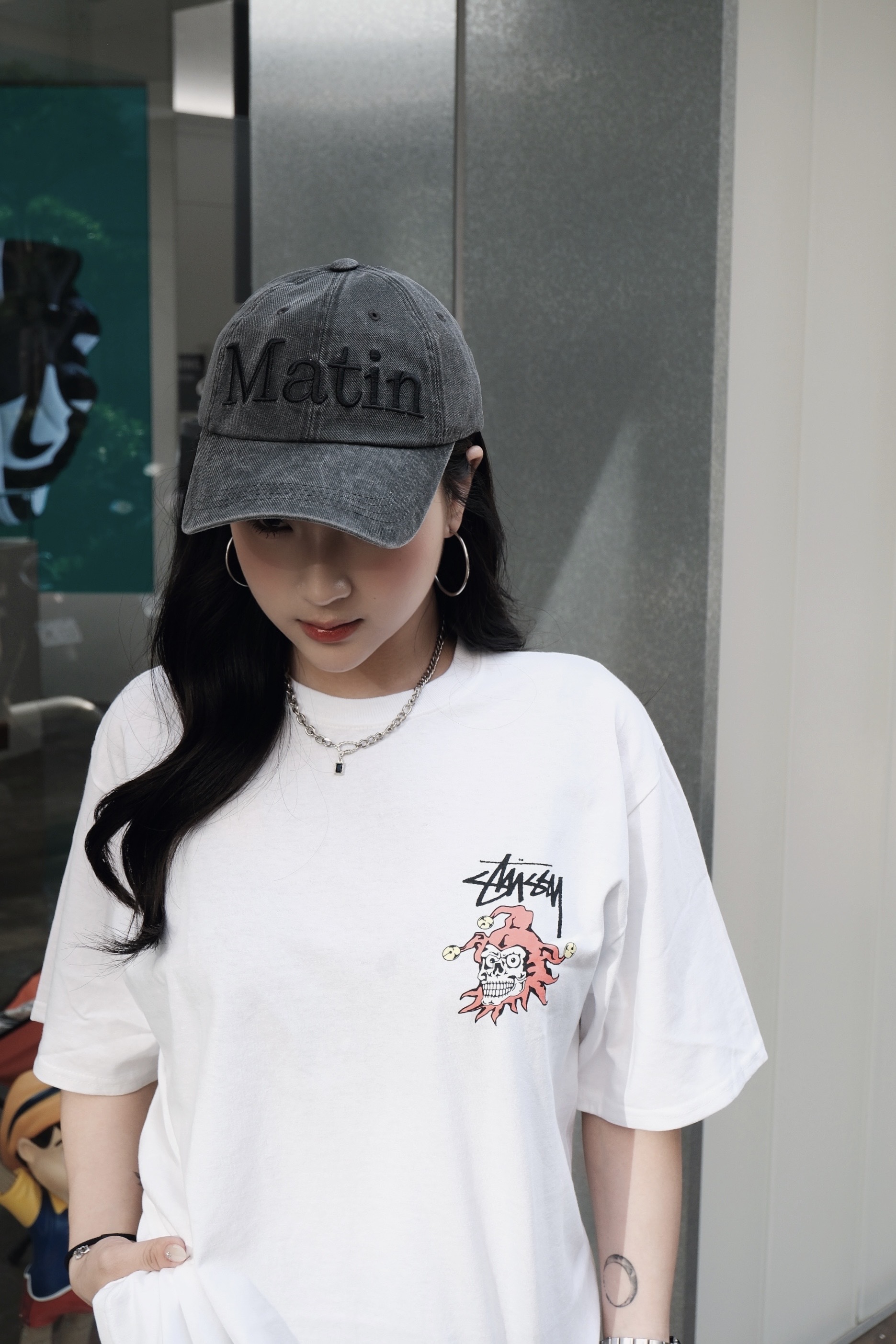 STUSSY JOKER TEE 背後 小丑 LOGO 短T