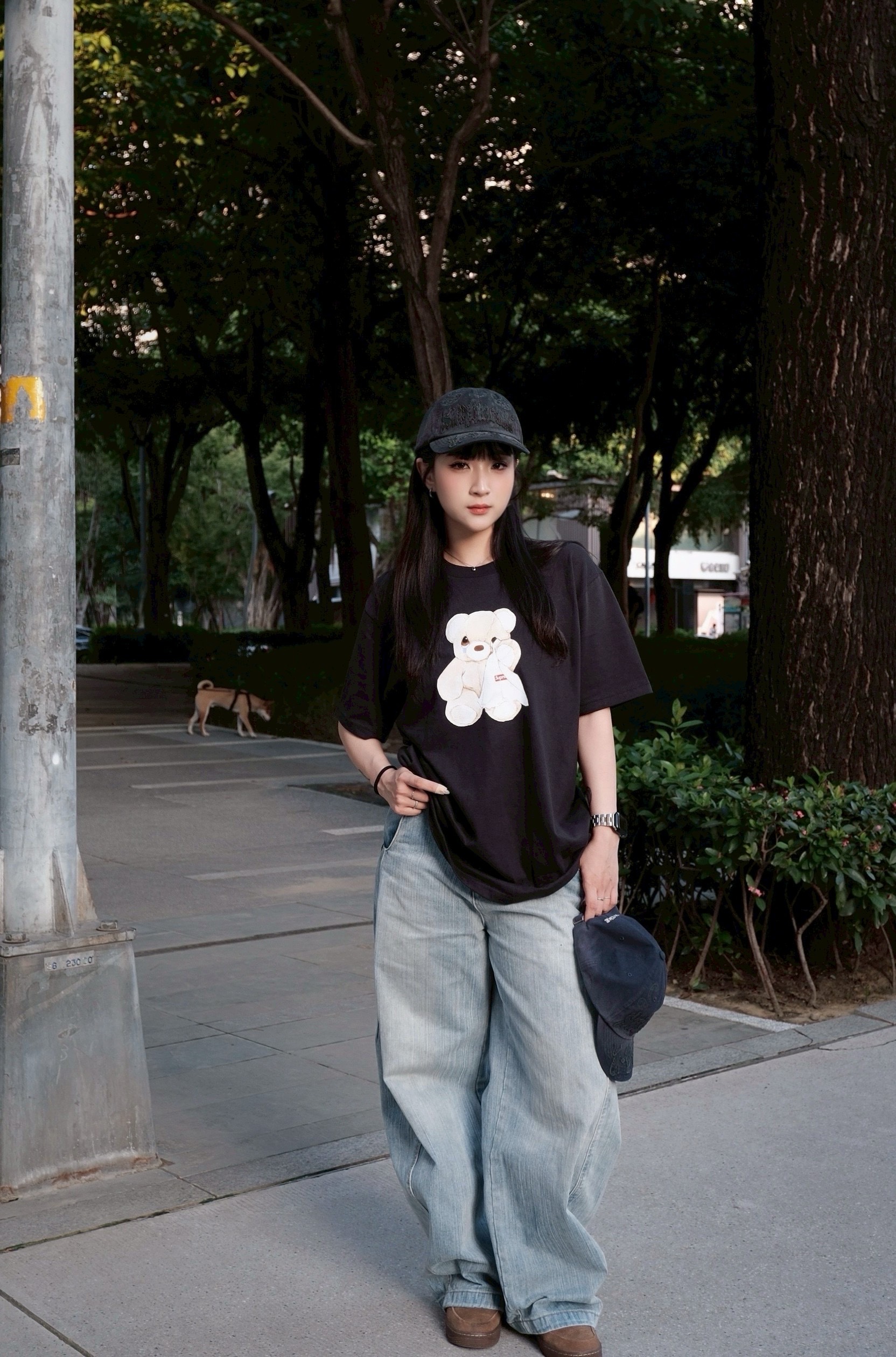 <快速出貨> Supreme 25SS Bear Tee 水藍/黑