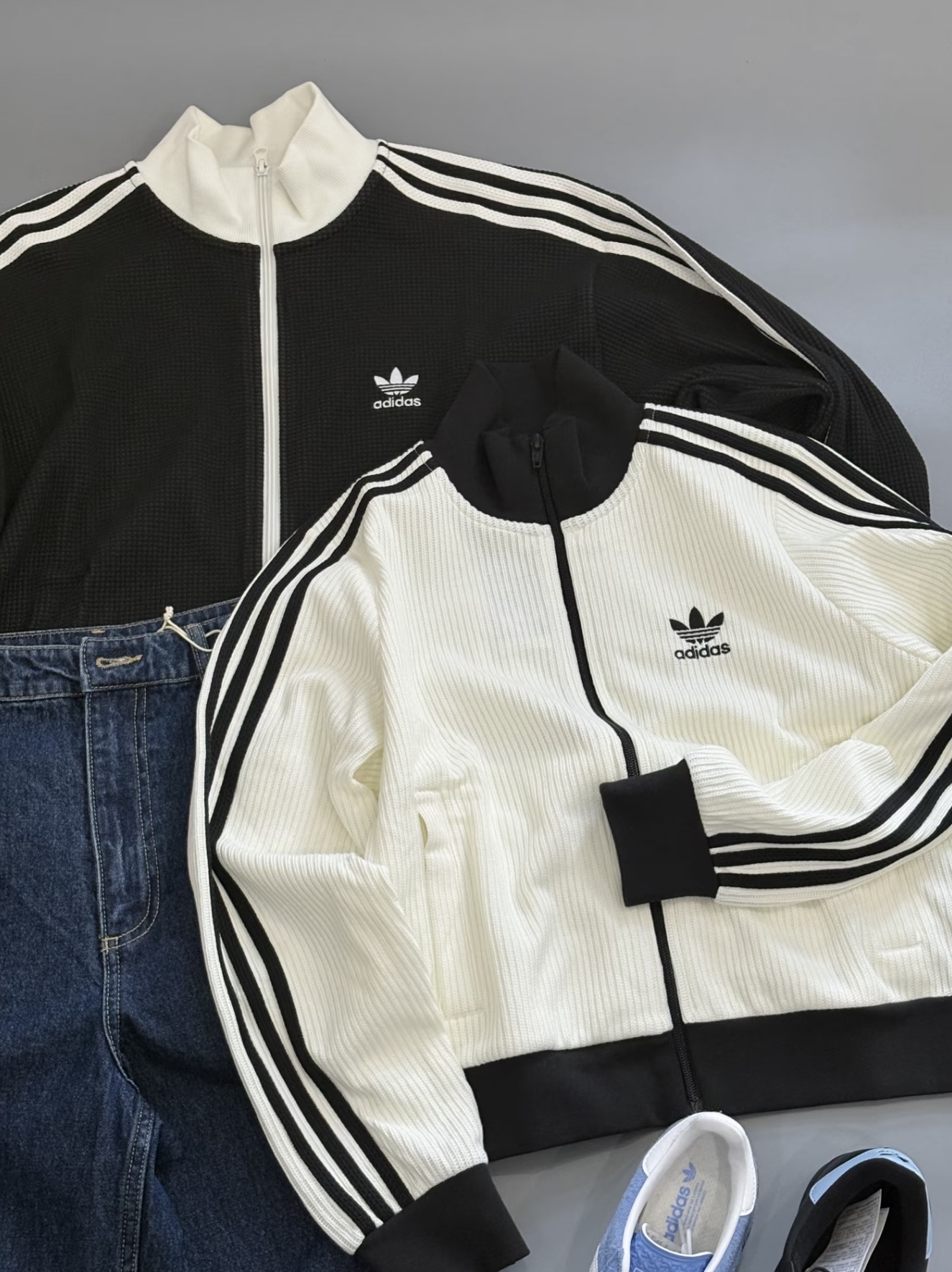 <預購> ADIDAS 華夫格立領外套 朴載範 邊伯賢同款 2色