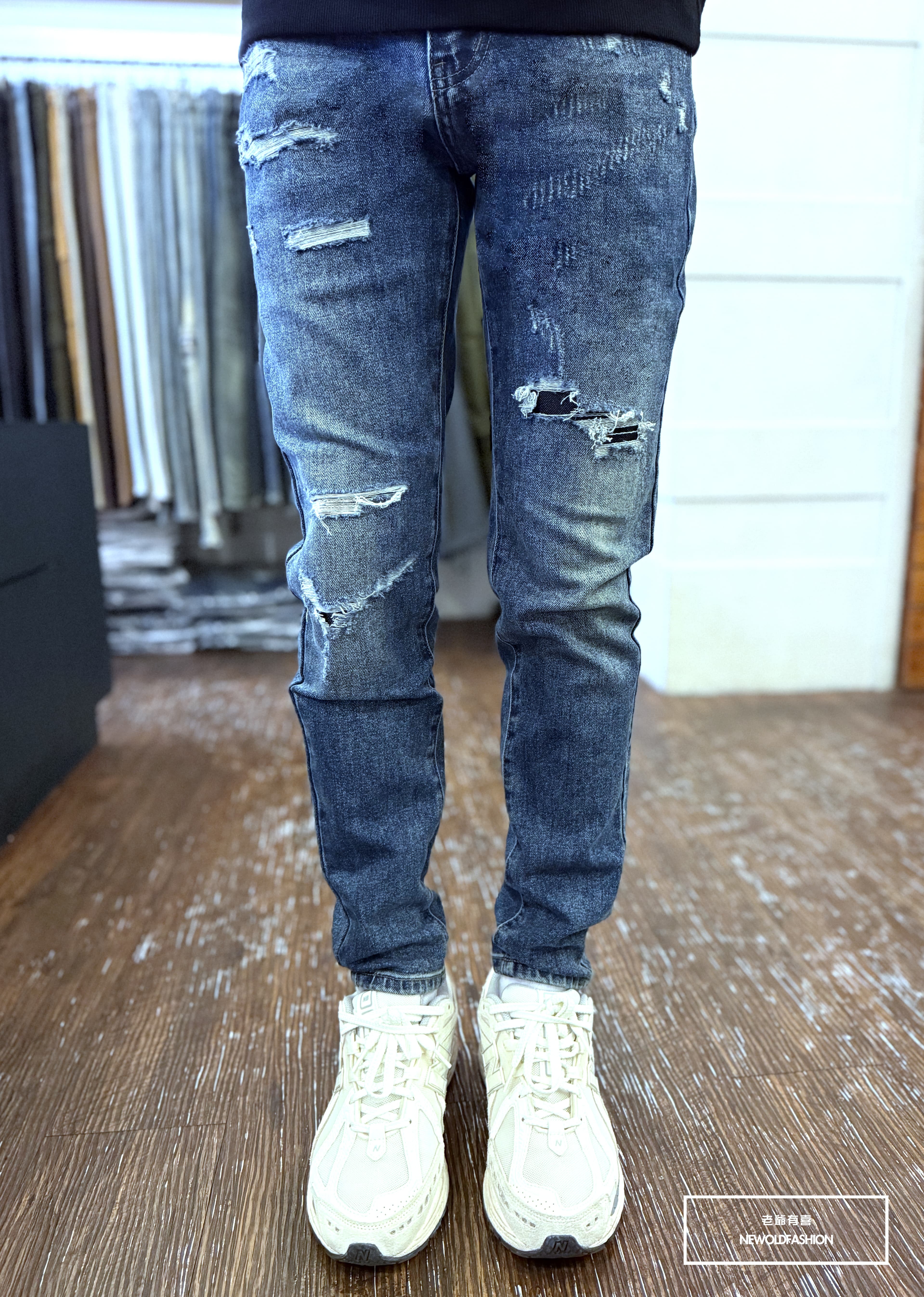 『新品上市』重磅抓痕多破壞小直筒(NOF25101909)