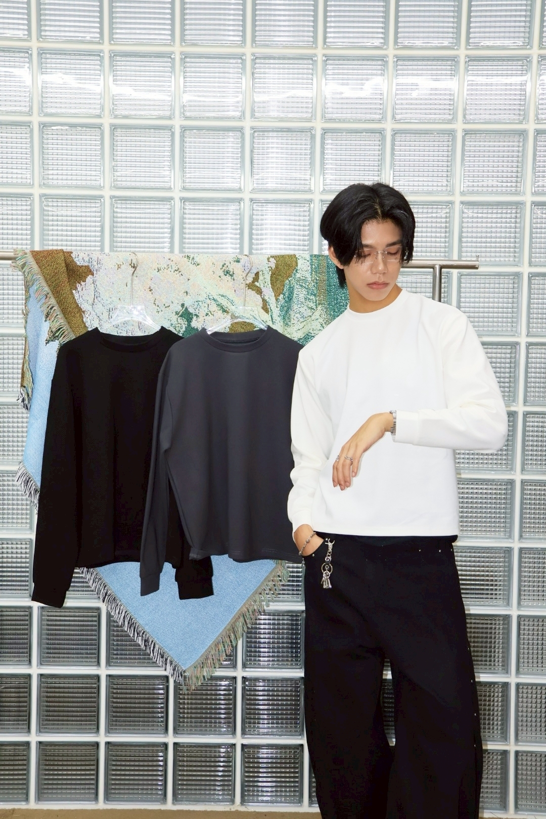 BOXY素面太空棉長袖