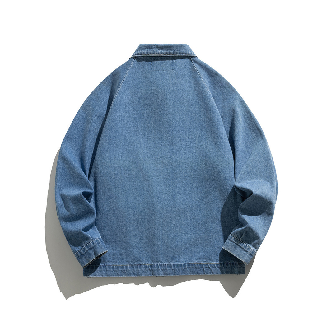 Curved弧線口袋丹寧外套