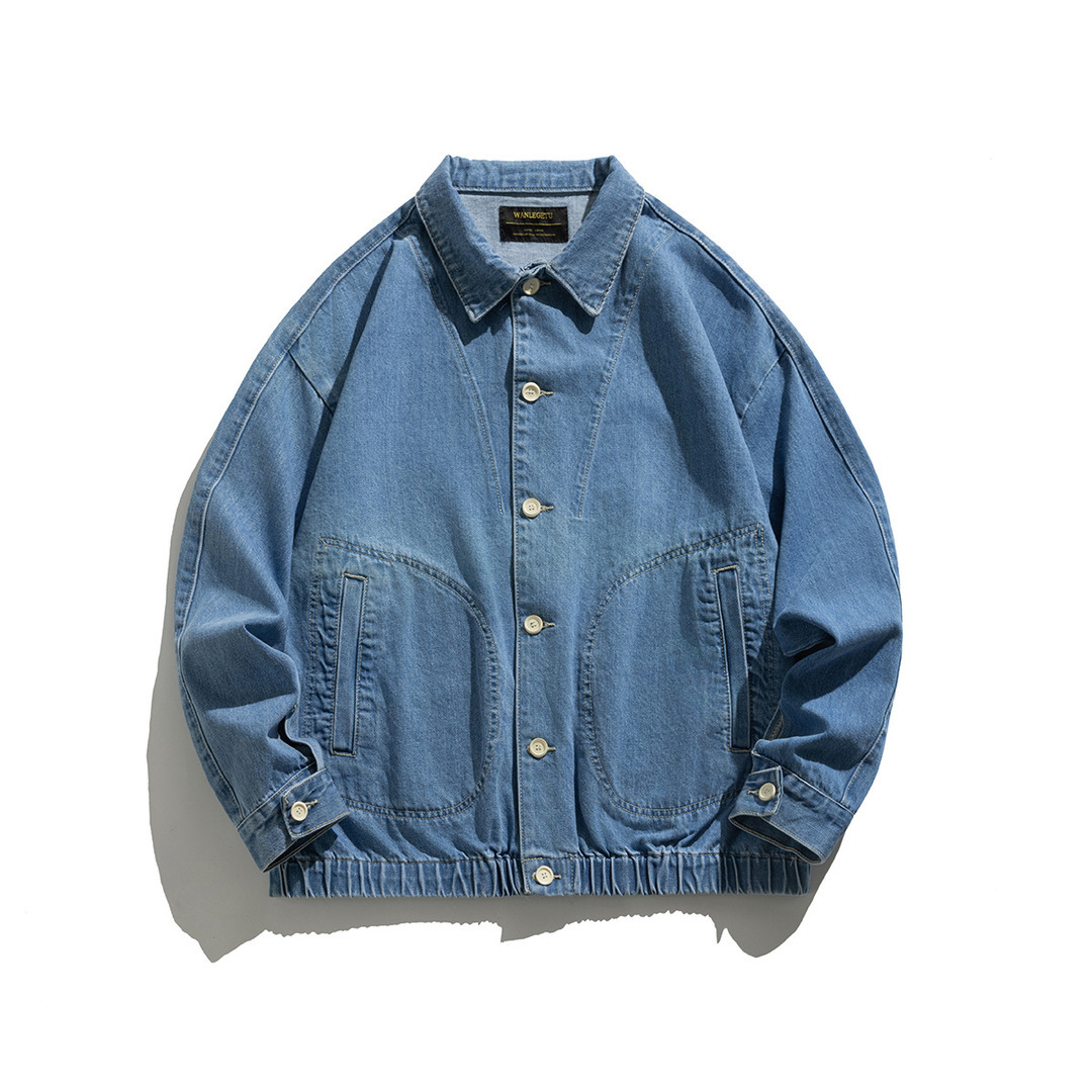 Curved弧線口袋丹寧外套