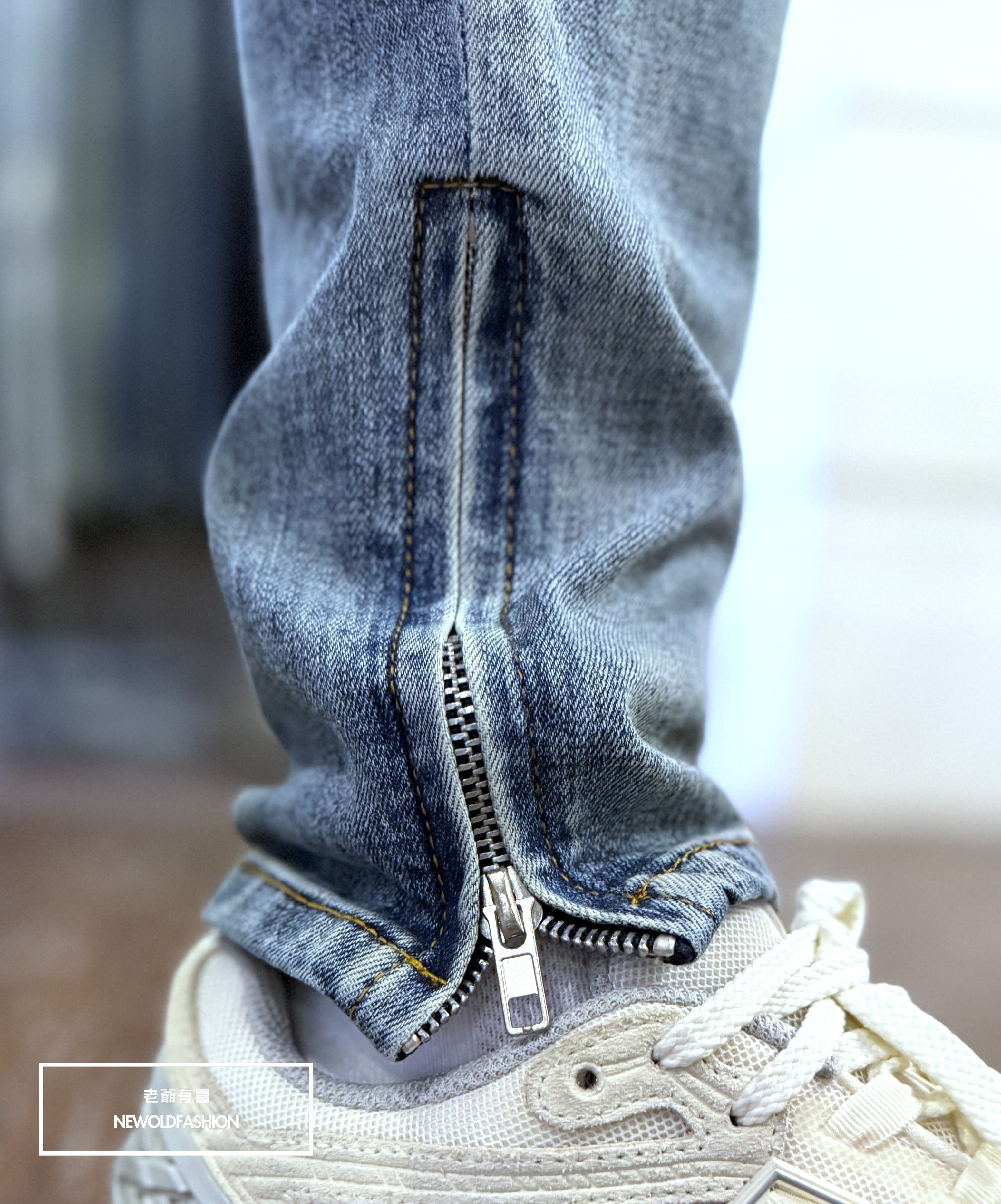 『新品上市』重磅對稱補丁側拉鍊小直筒褲(NOF2510K3099)