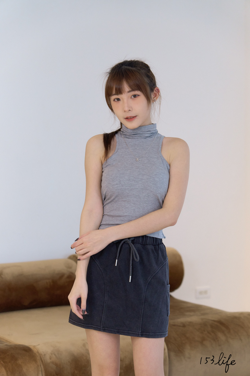 |現貨|立領後挖空綁帶辣妹bra背心(2色)