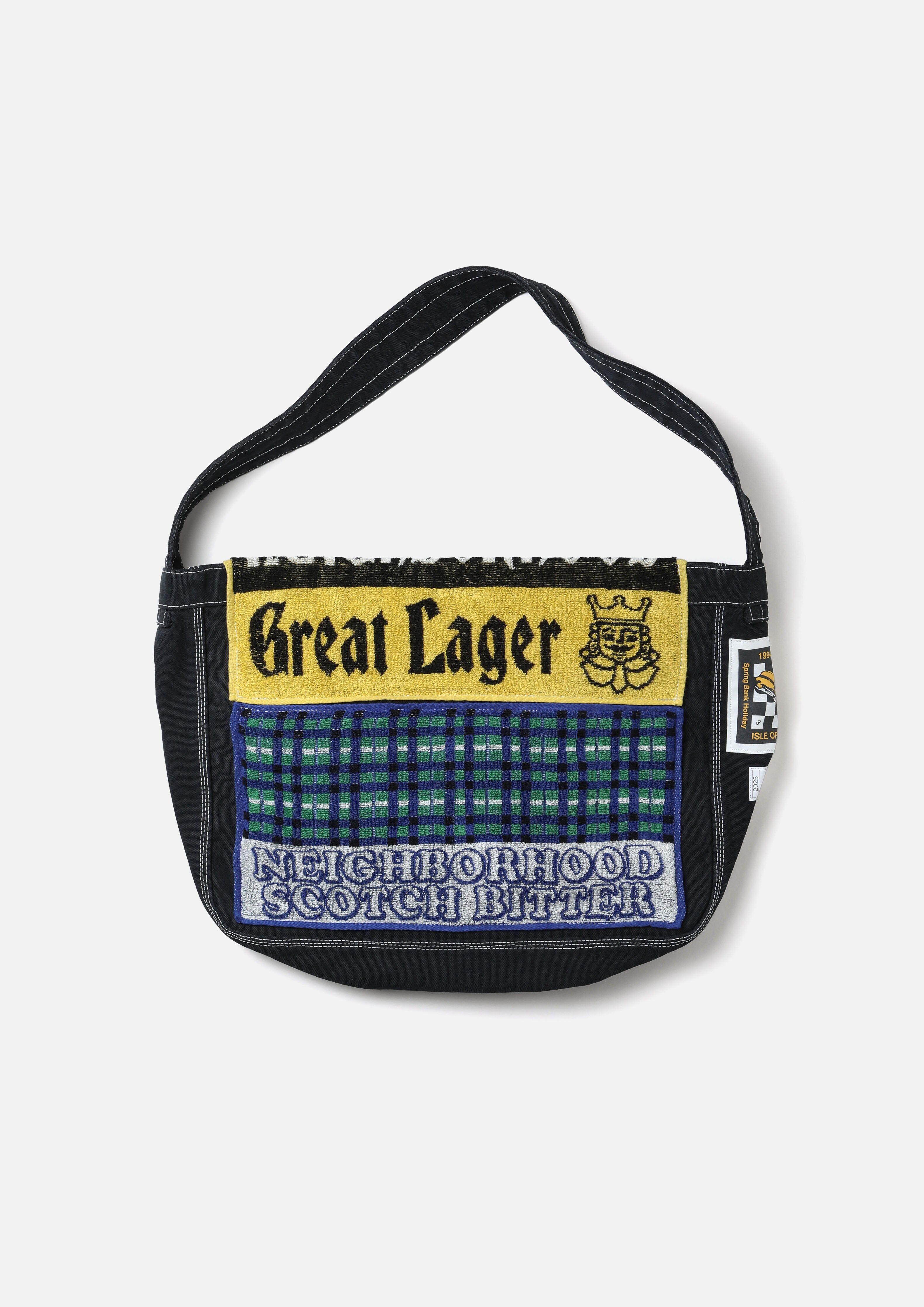 2025AW NEIGHBORHOOD NEWSPAPER BAG MOD 高質感 8號 帆布 毛巾 拼接 報紙 側背包 郵差包 3色 現貨 252TQNH-CG04