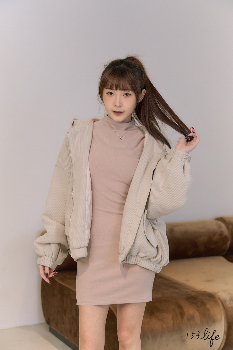 |現貨|推!!坑絨鋪棉連帽澎澎外套(杏)