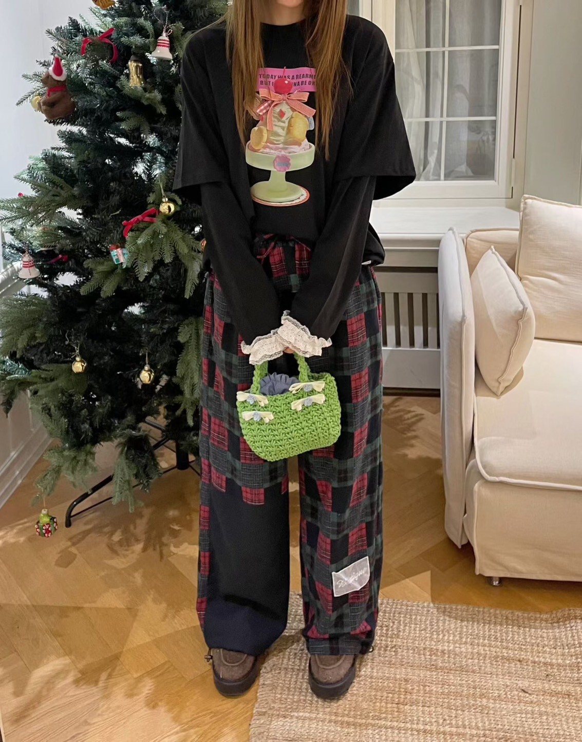 甜點雙層袖上衣