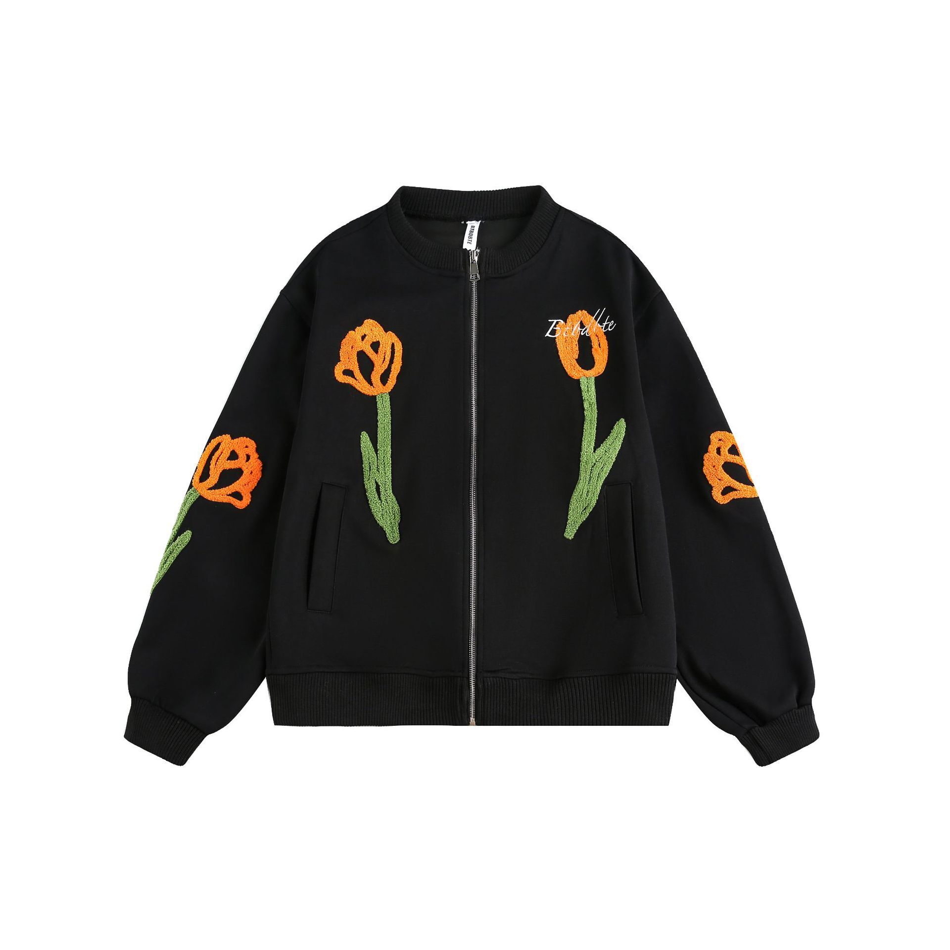 鬱金香圈線刺繡文藝外套