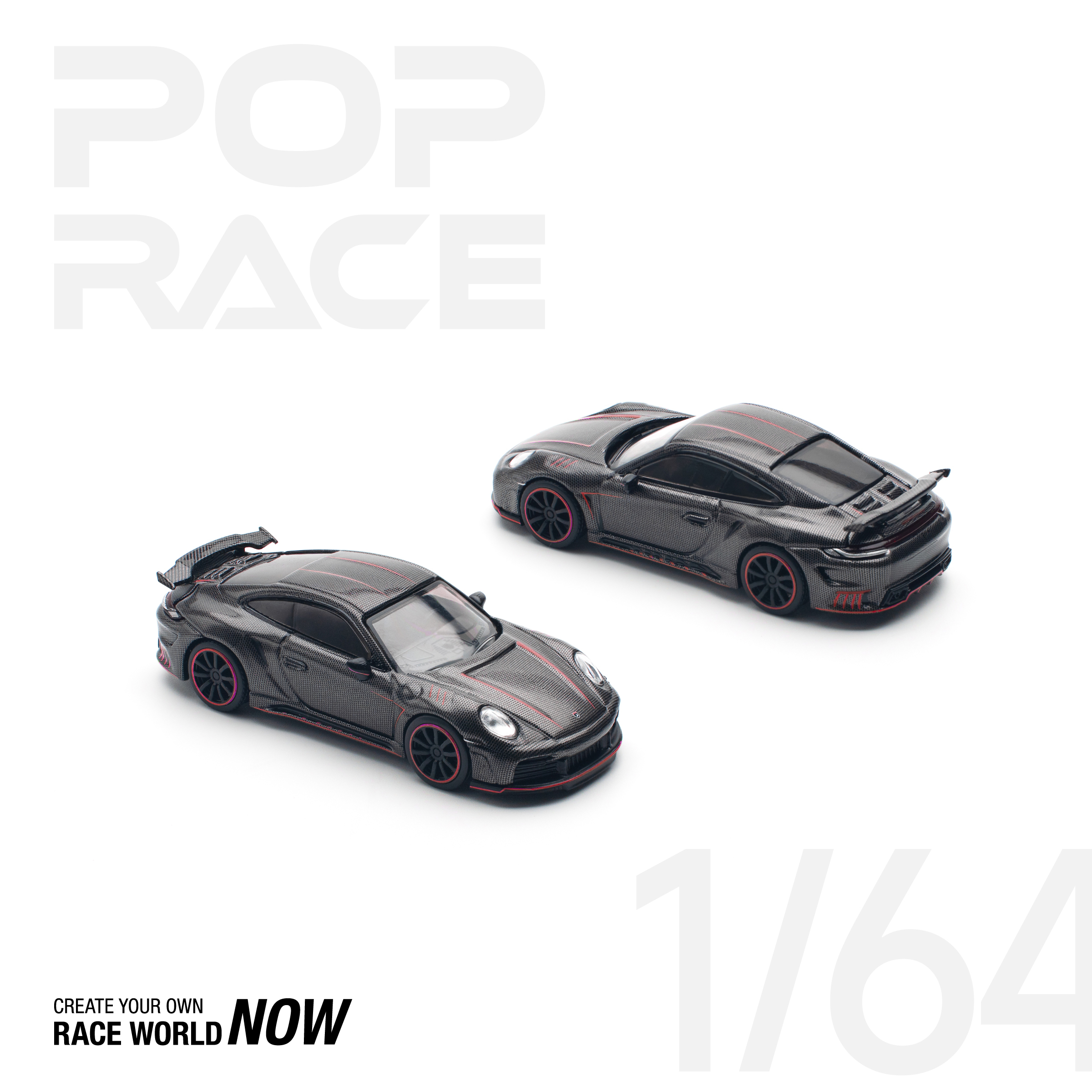 POPRACE 1/64 992 STINGER GTR CARBON EDITION - REDLINE