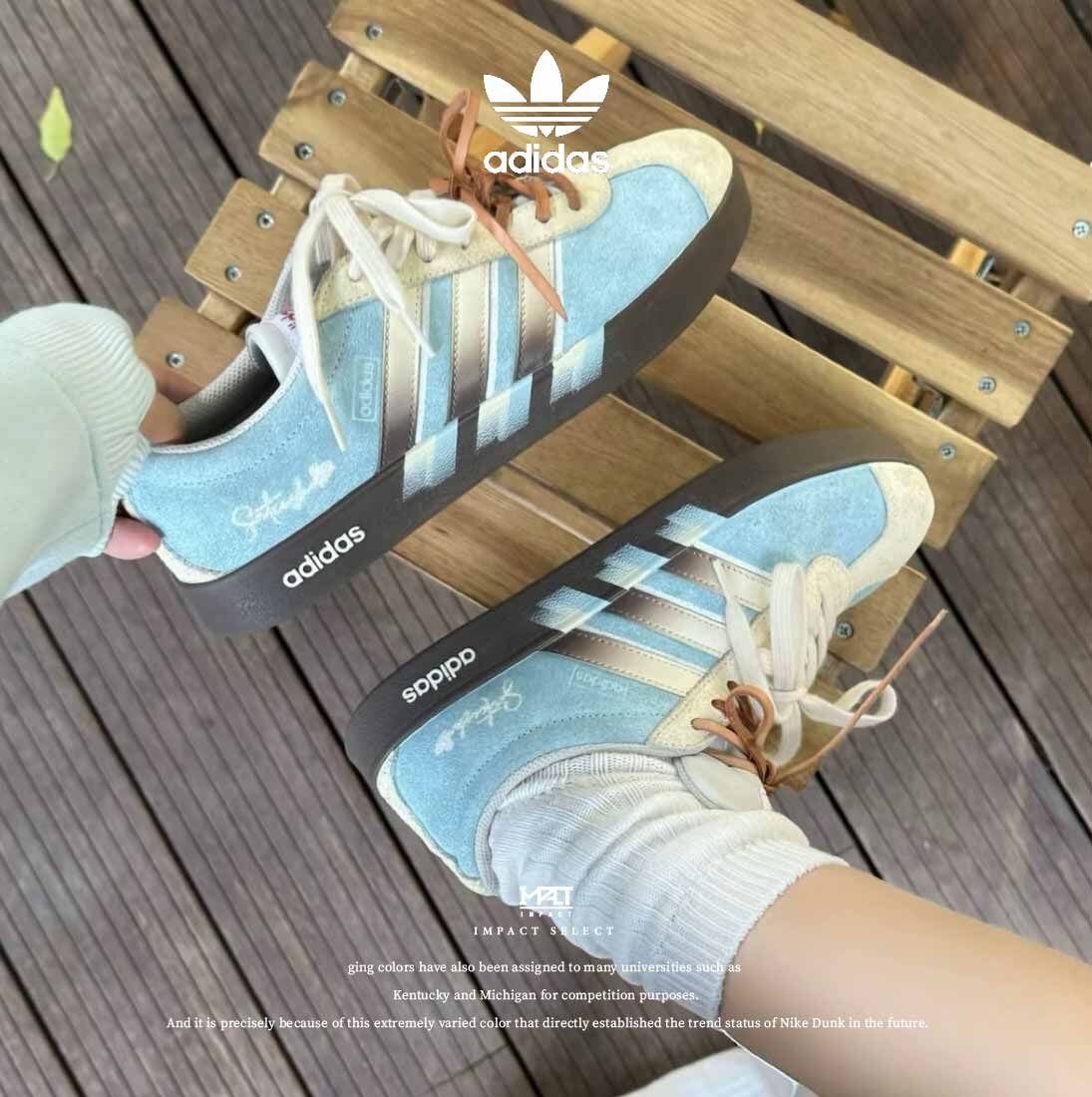 【訂製款】adidas VL COURT 2.0 蒸汽木偶 藍調蘇打