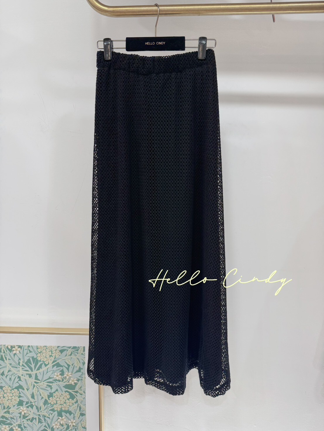 B11001 Cindy大推自留款～法式網格A字長裙
