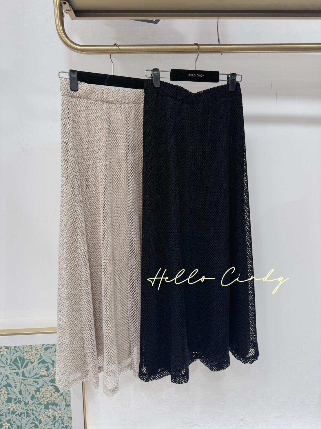 B11001 Cindy大推自留款～法式網格A字長裙