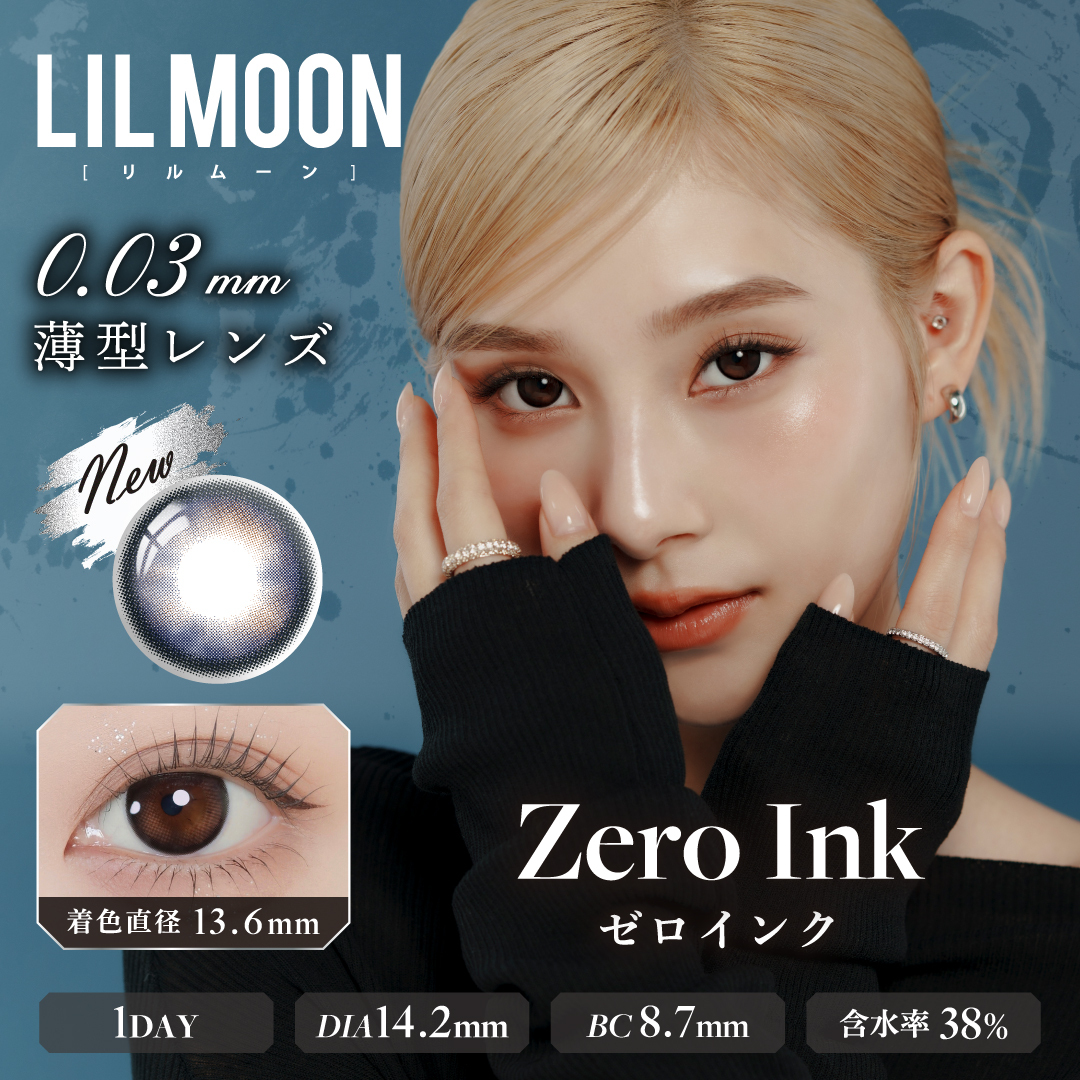 LILMOON 0.03ZERO 1Day Color Contact Lenses 每日即棄有色隱形眼鏡10片Zero Ink