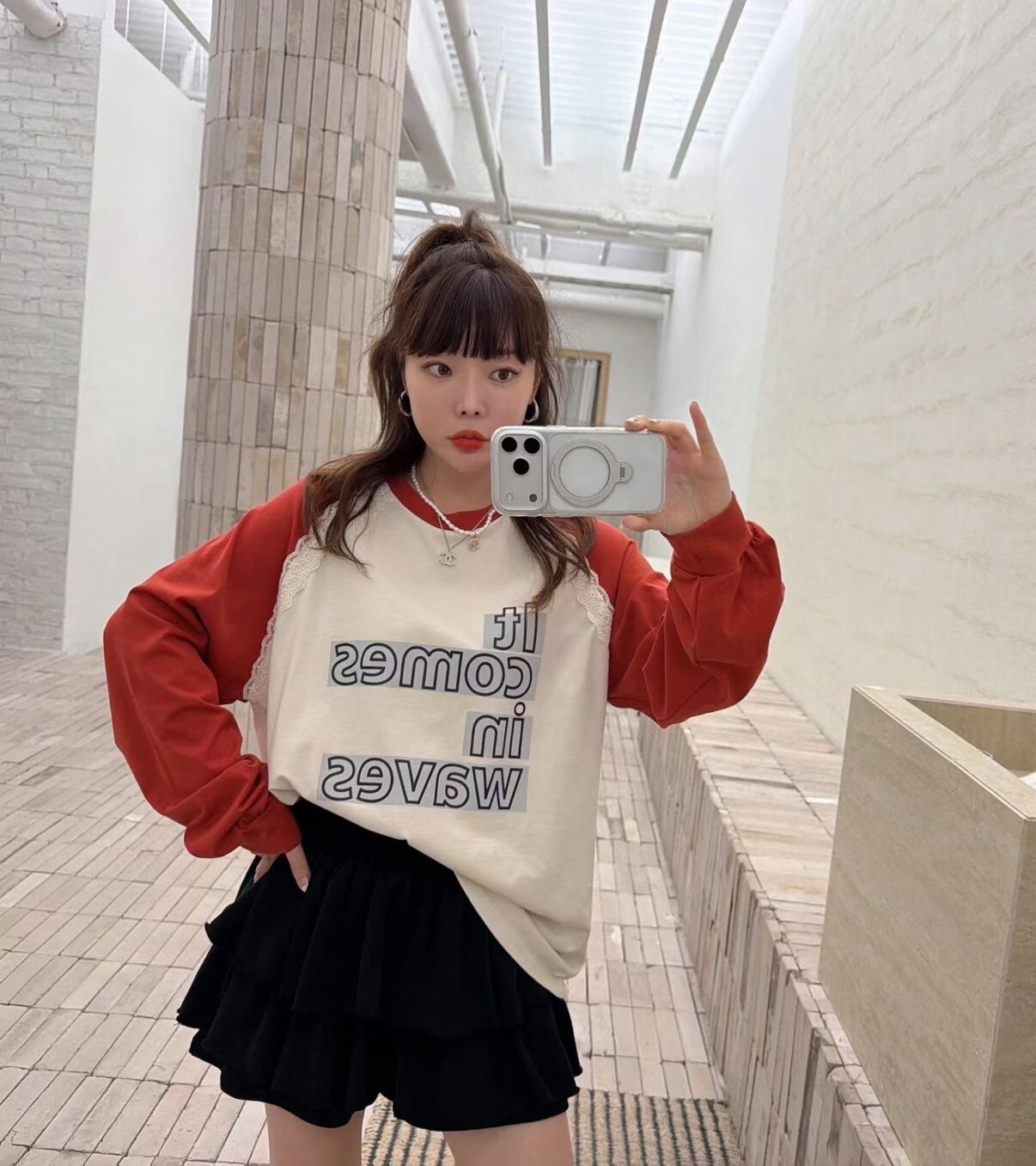 IT COMES長袖棒球T