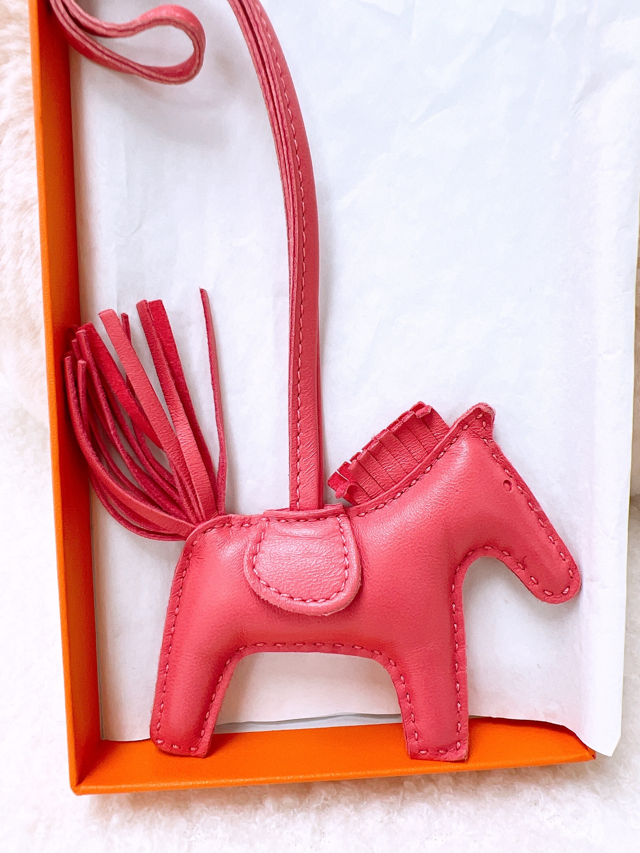 Hermes rodeo pm charm (pink/ stamp Z)