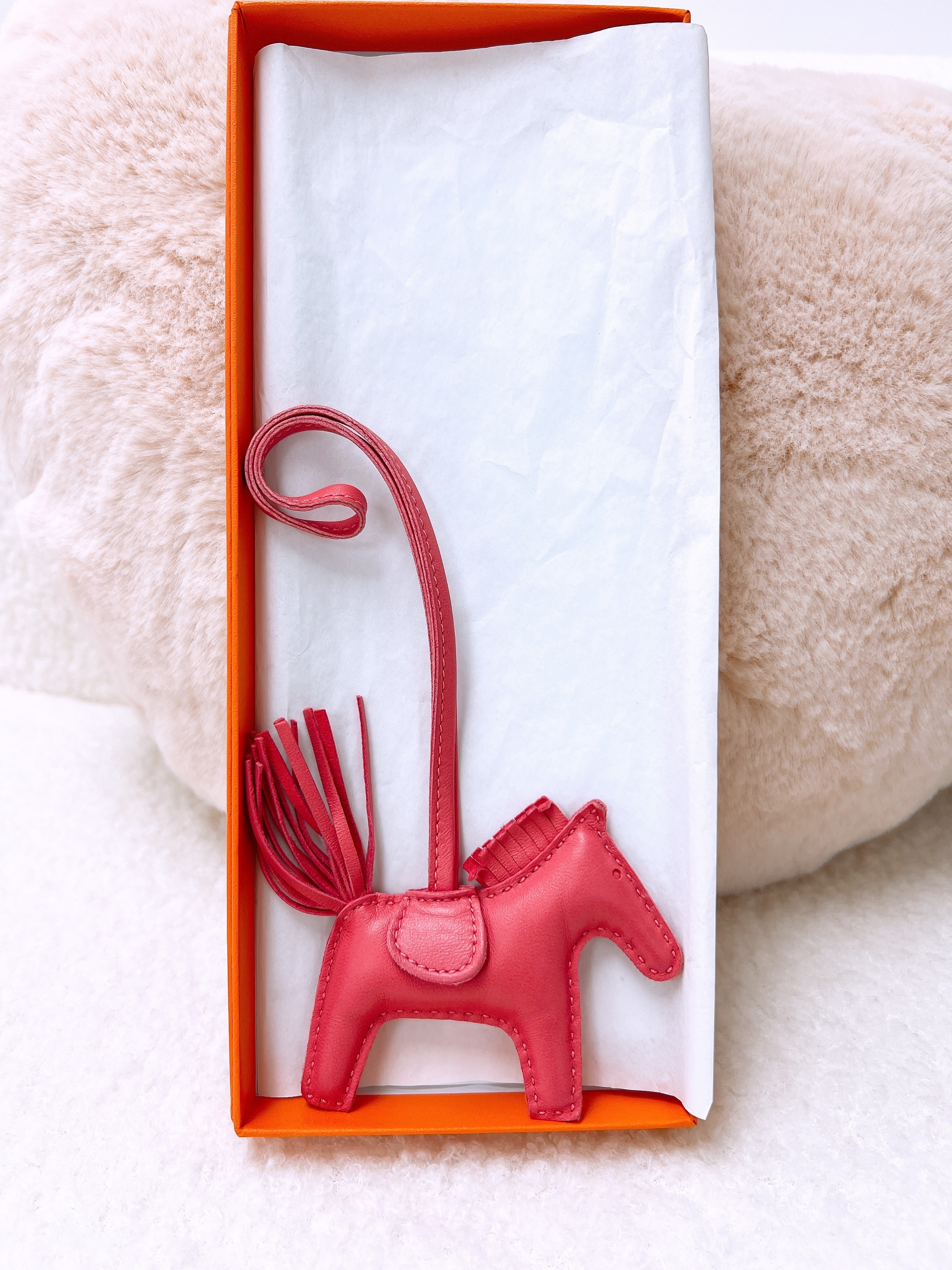 Hermes rodeo pm charm (pink/ stamp Z)