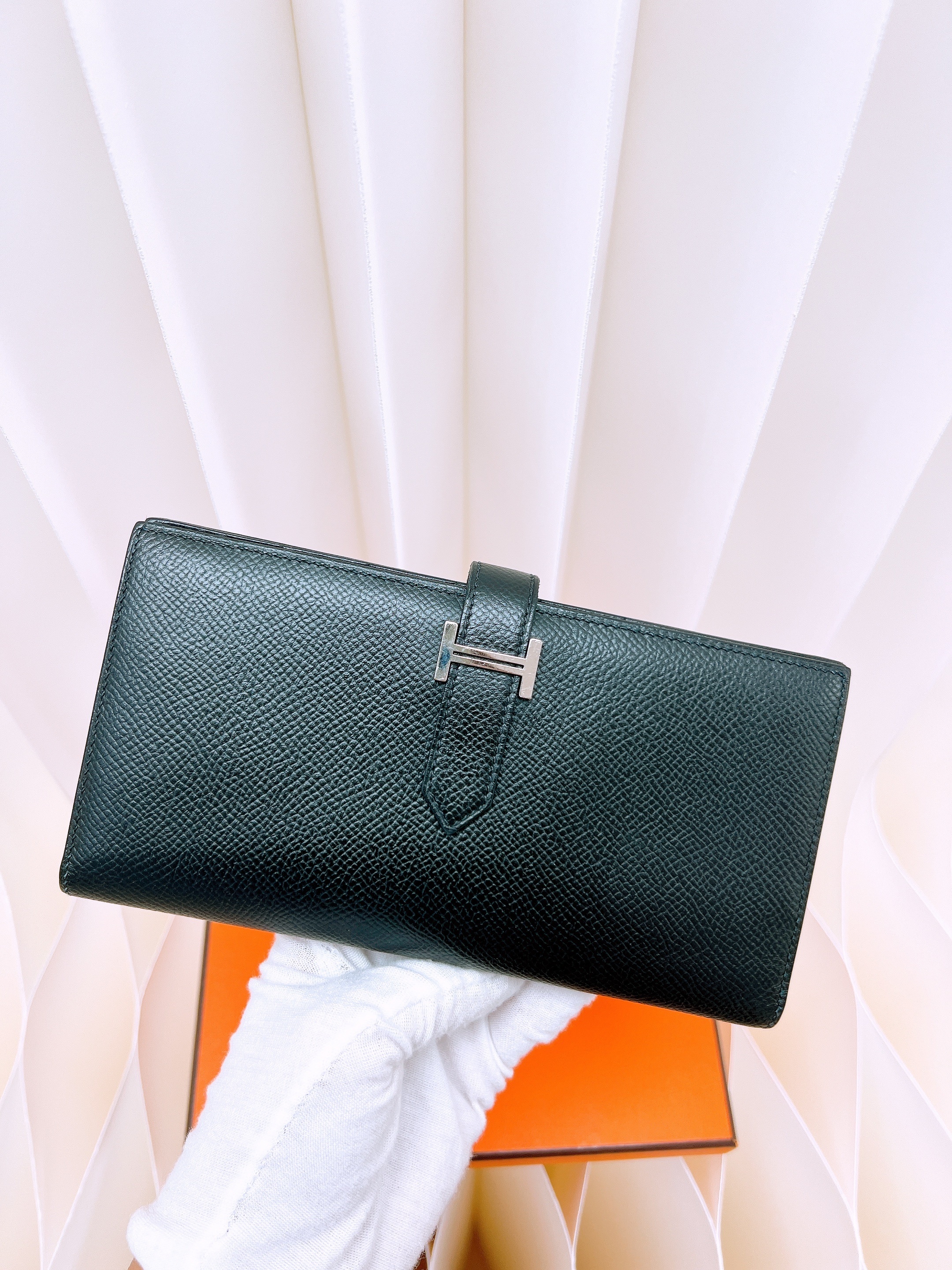Hermes bearn long wallet (epsom/ black PHW/ stamp Z)