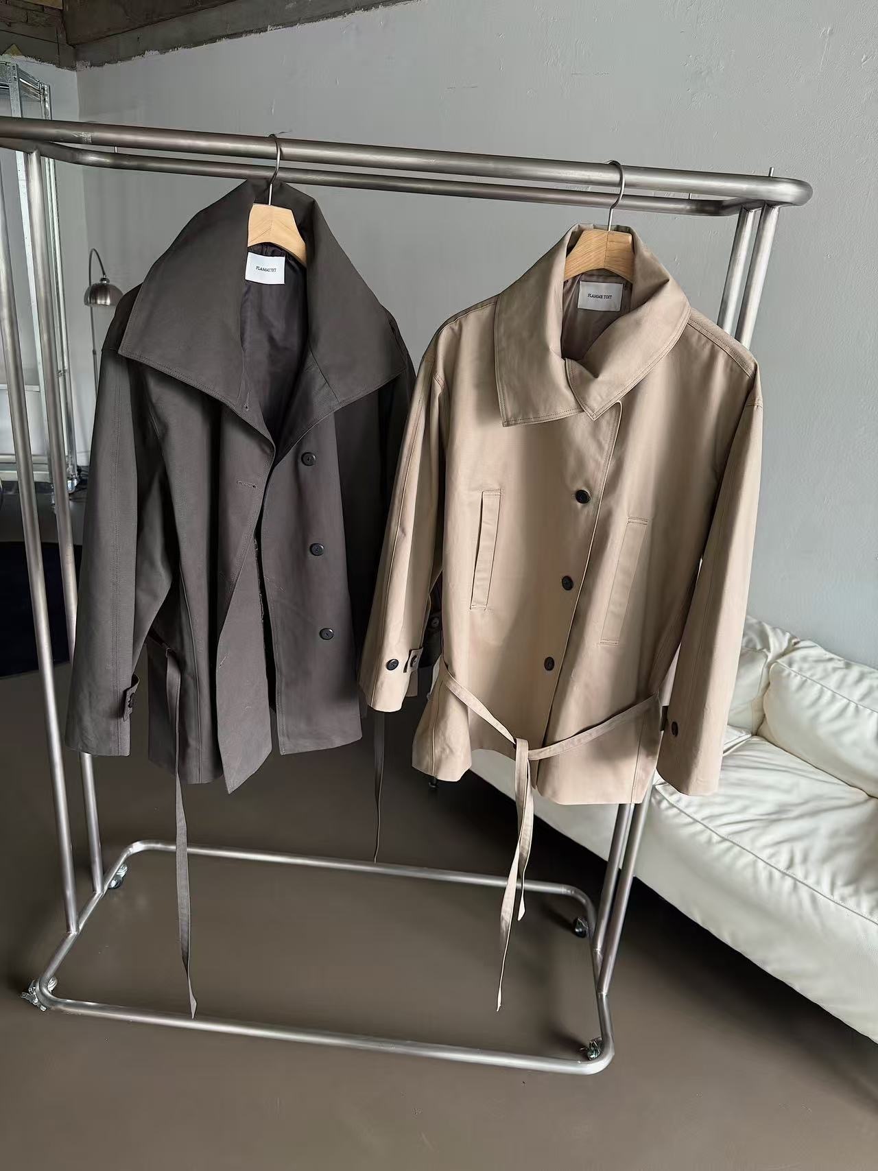 FT2503 Middle-length Trench coat