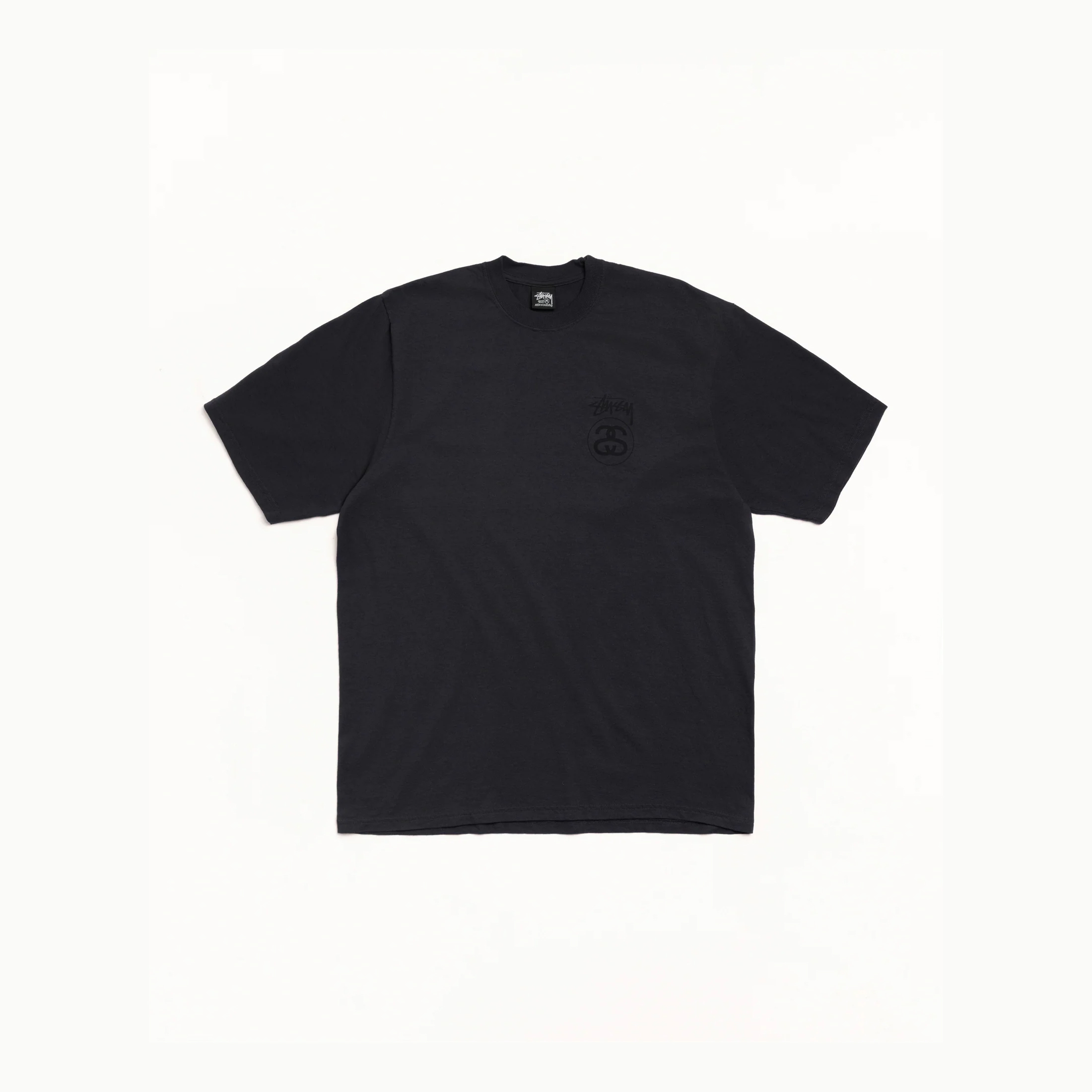 -(B012)-STUSSY STOCK LINK TEE PIGMENT DYED FW25 草寫 雙S LOGO 水洗色 短T-25F1905118