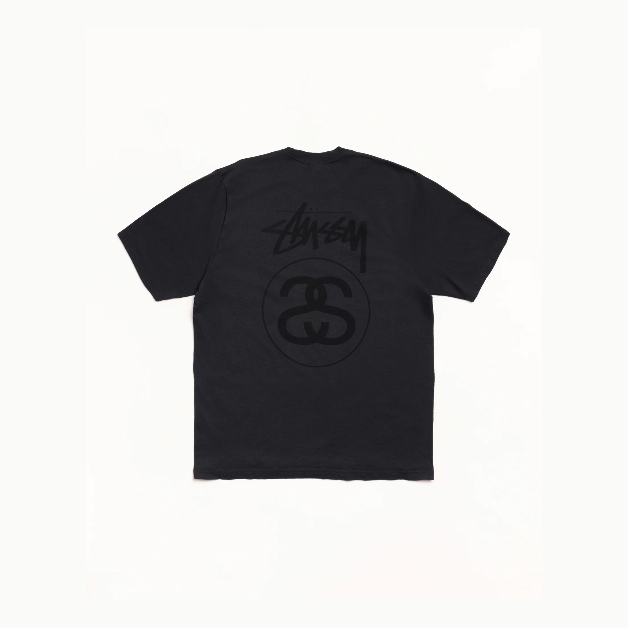 -(B012)-STUSSY STOCK LINK TEE PIGMENT DYED FW25 草寫 雙S LOGO 水洗色 短T-25F1905118
