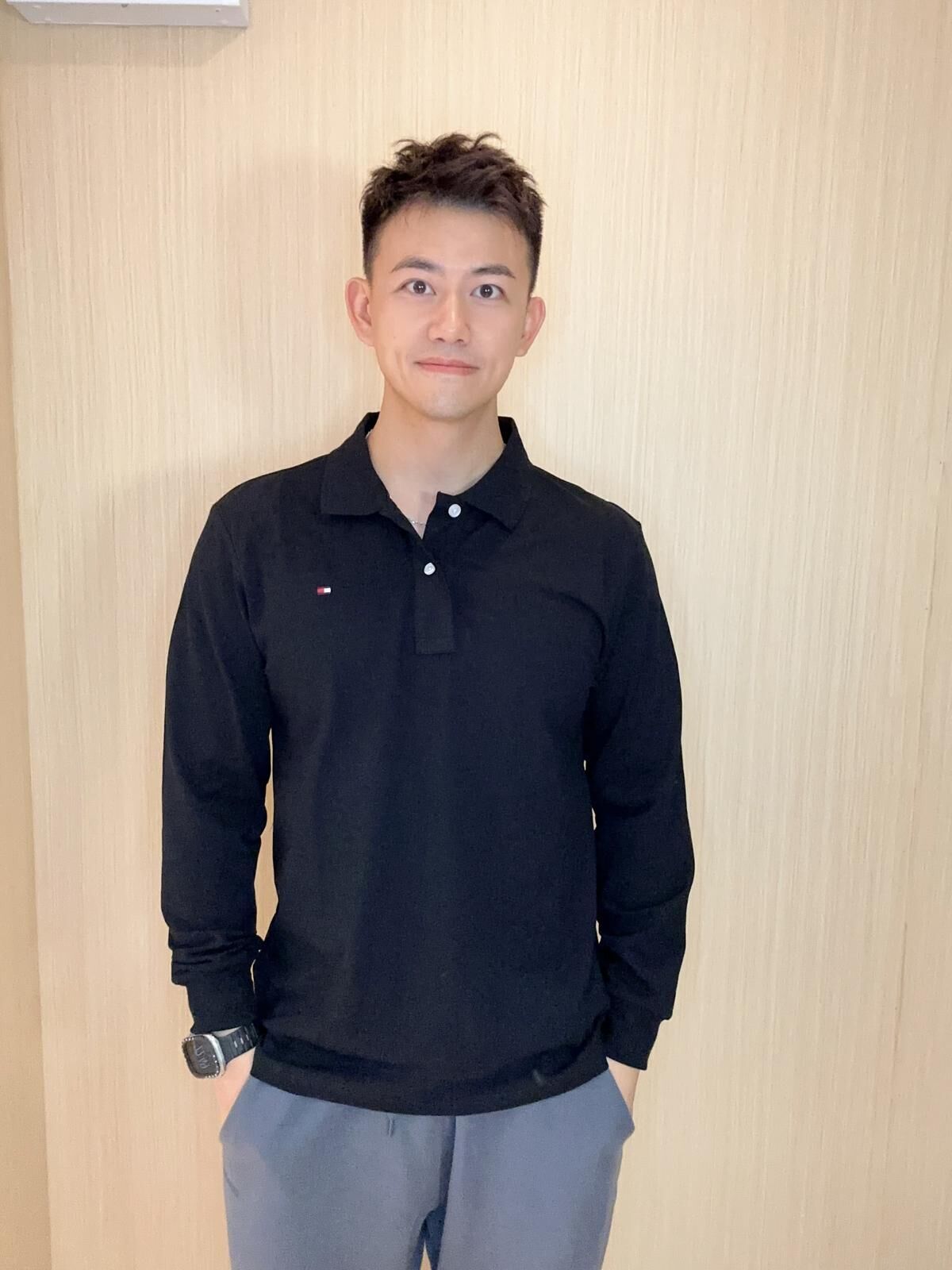 Tommy 刺繡標誌長袖Polo 男款