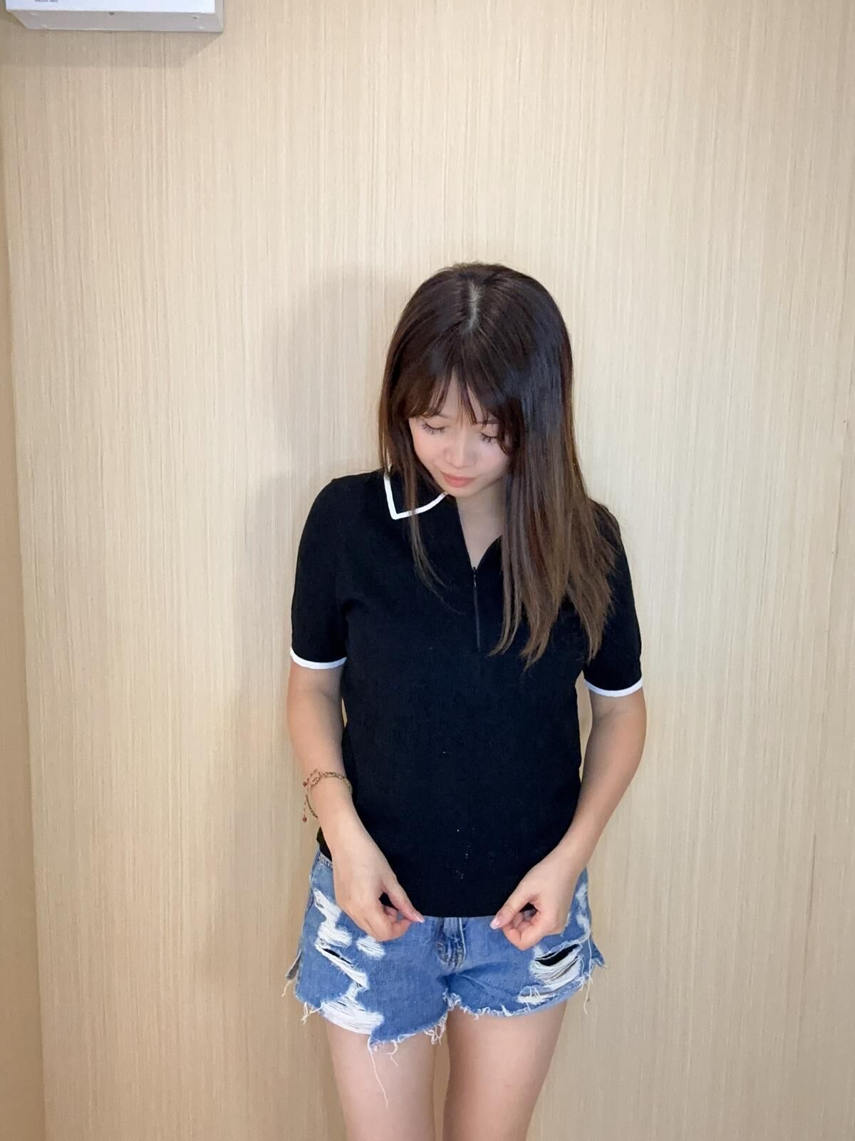 Tory Burch 半拉鍊縷空針織上衣 女款