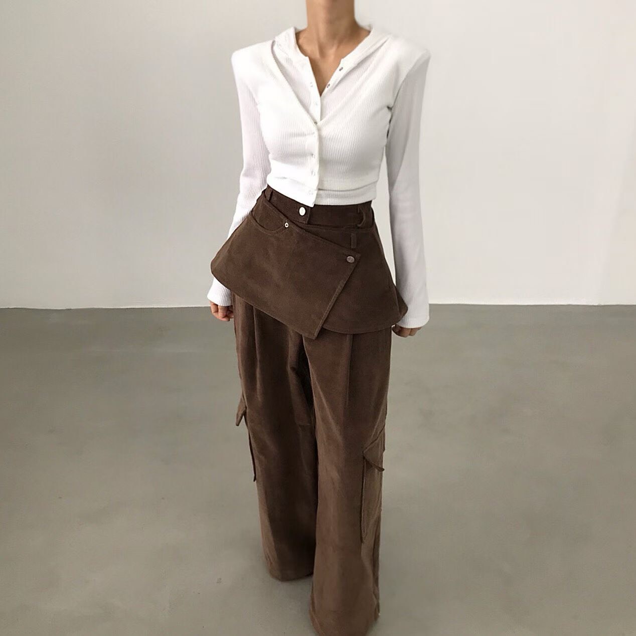 連帽開釦雙層合身T