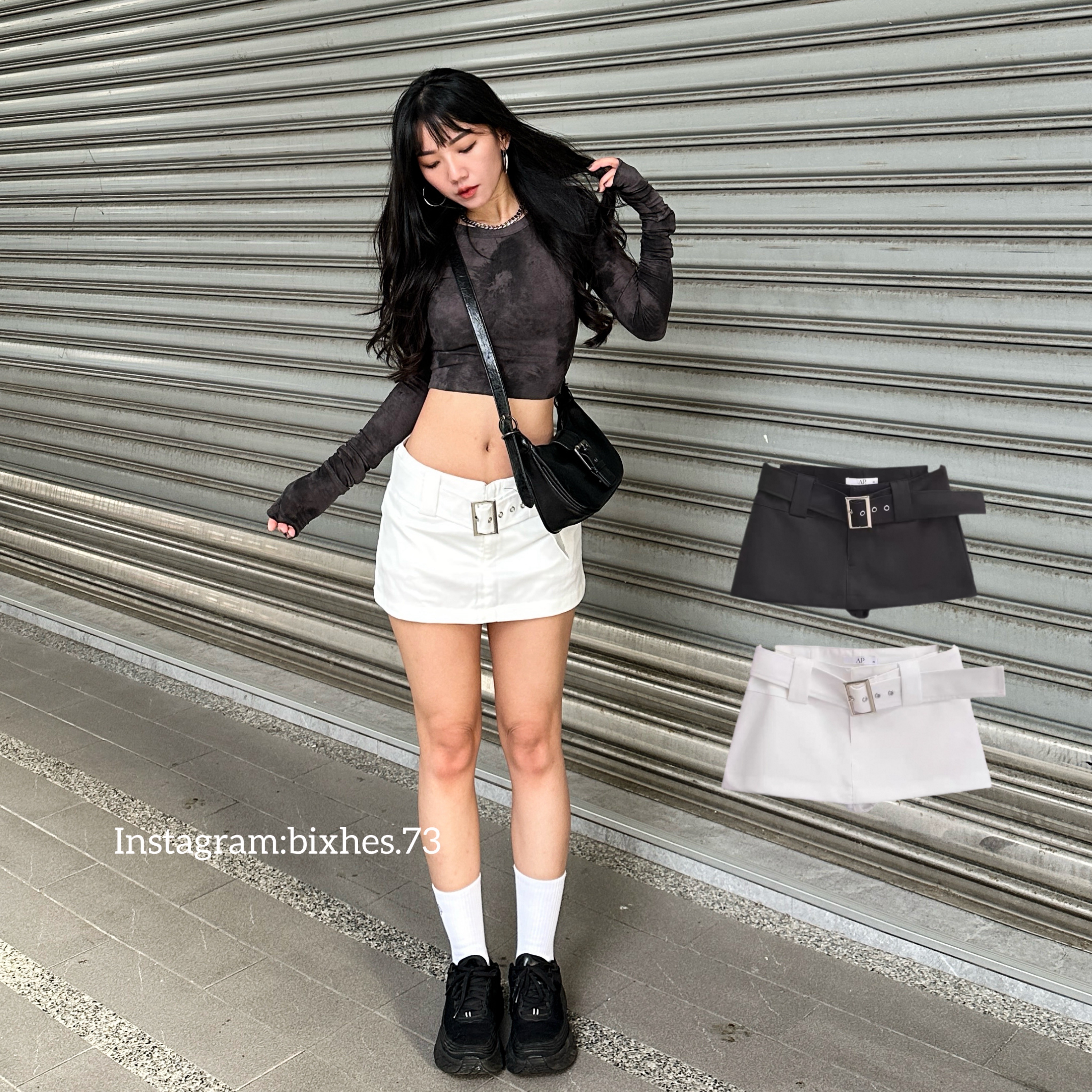 甜酷低腰西裝短裙(D00002)