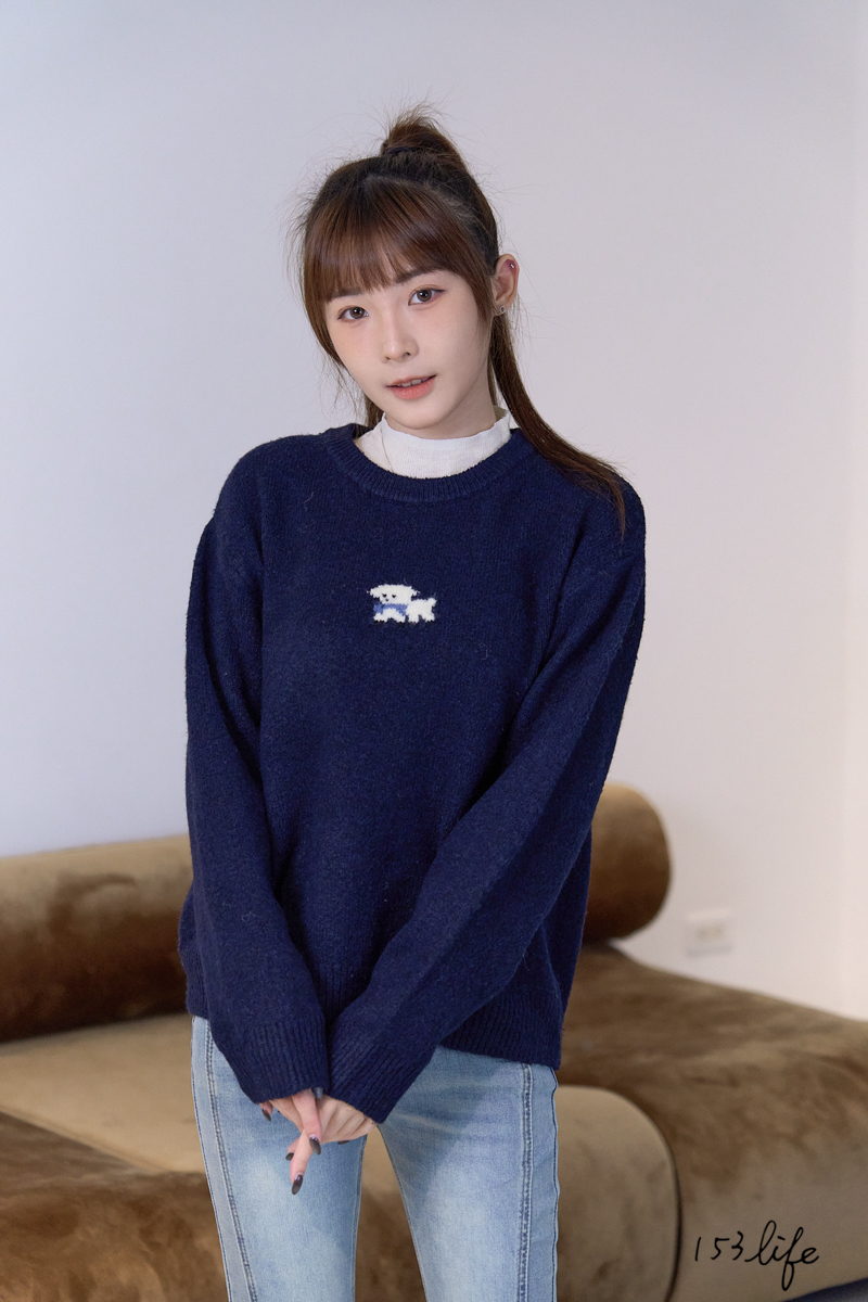 |現貨|可愛小羊簡約針織毛衣(2色)