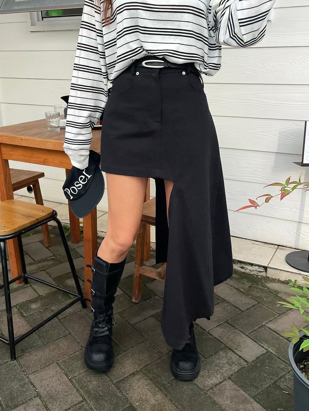 長短差長裙