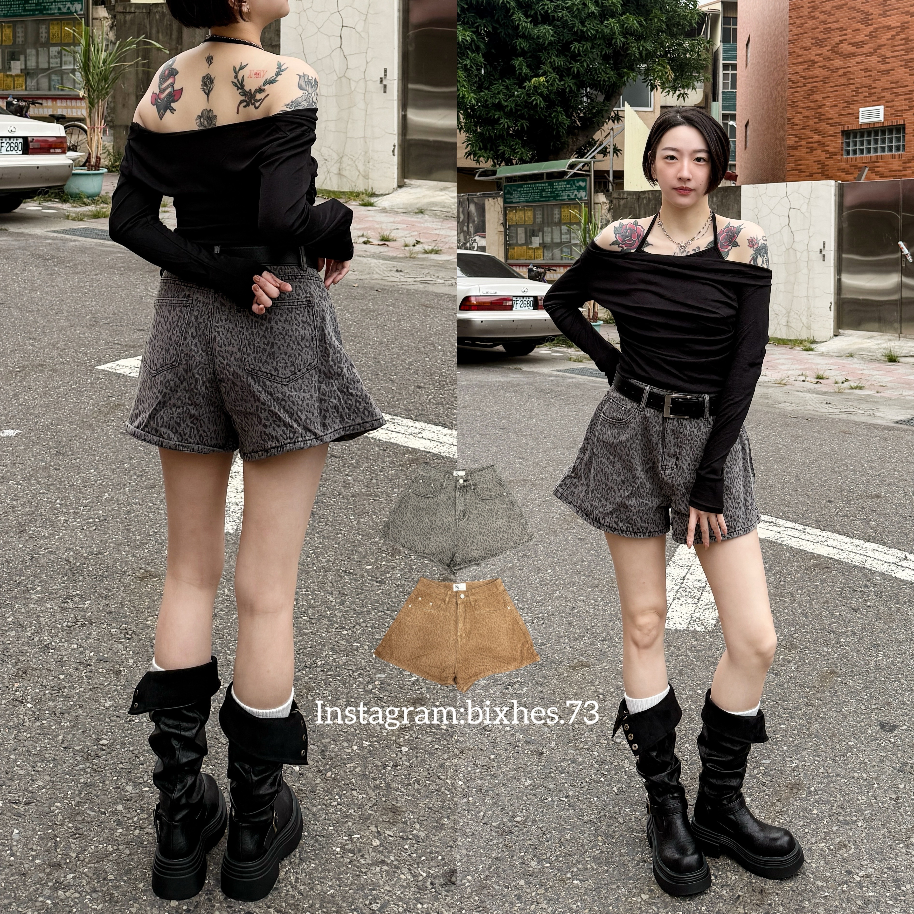 豹紋A字短褲(E00047)