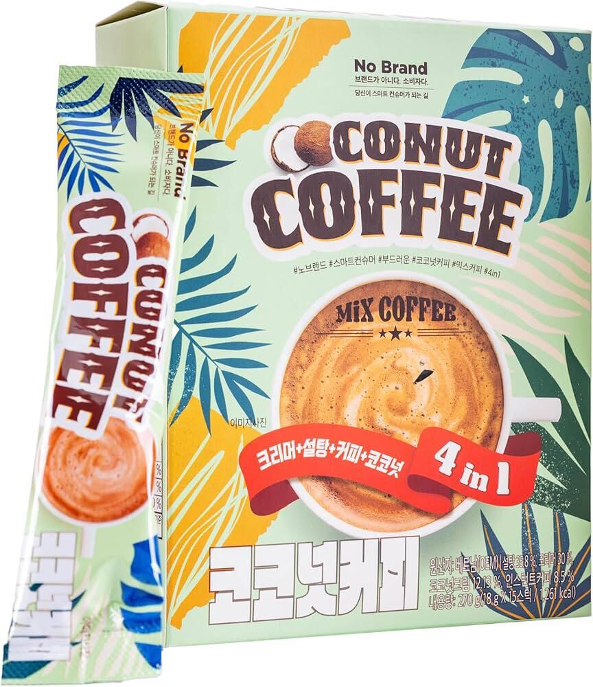 現 貨 (由直庫直送)丨韓國零食 No-Brand 韓式速溶咖啡包18g x15