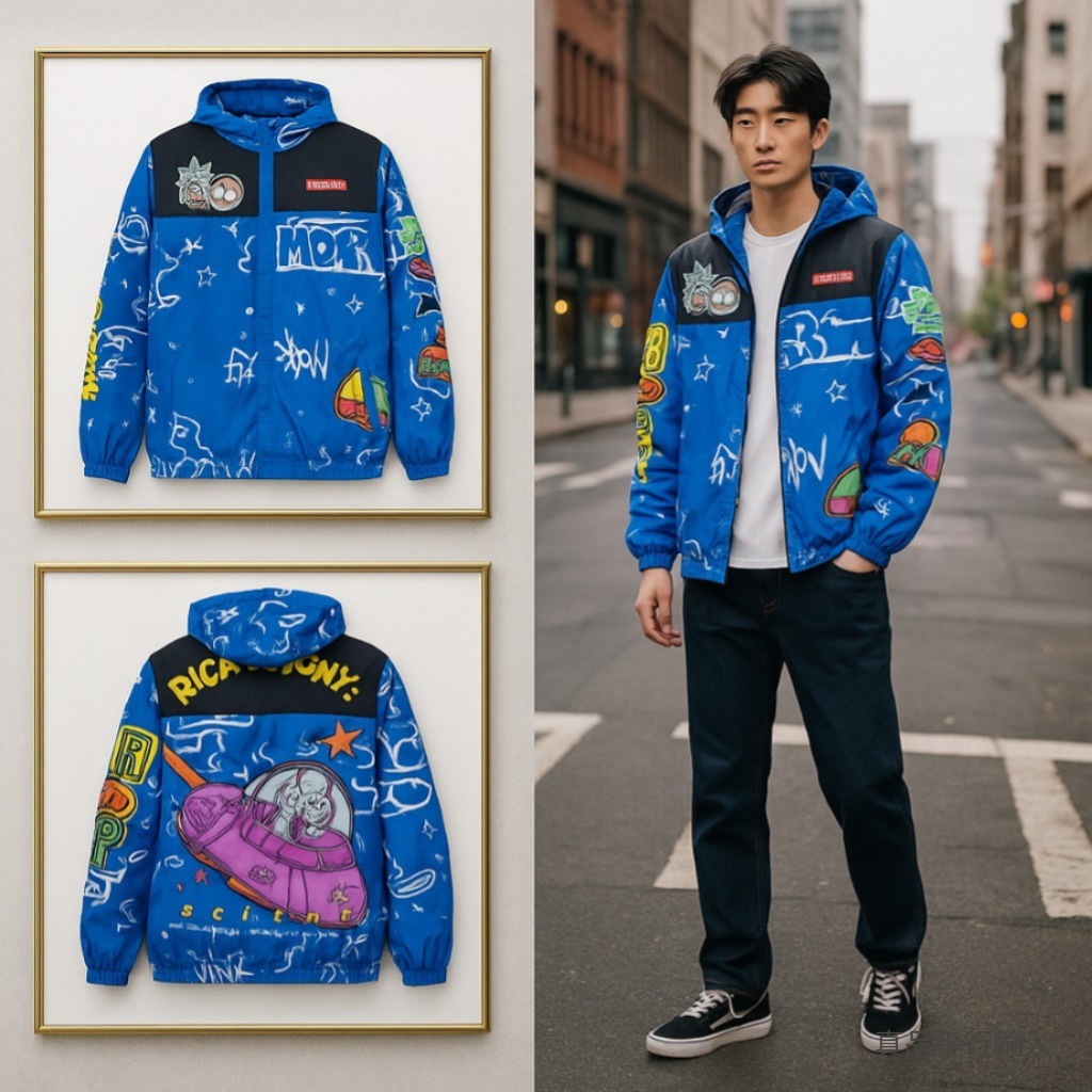 【預購】MEMBERS ONLY H110302 Rick and Morty 聯名防風外套