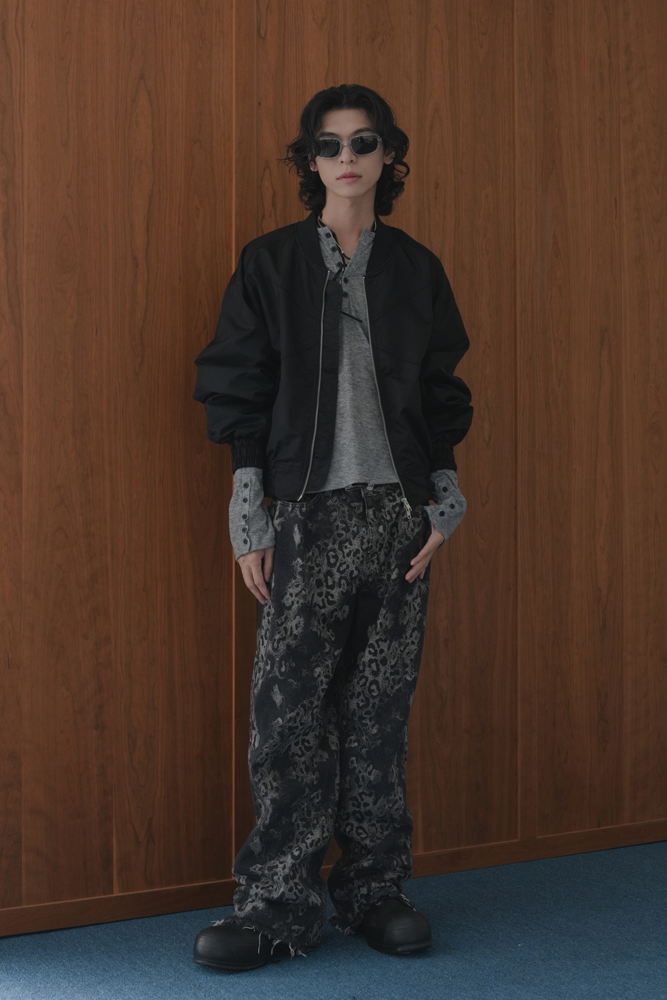 Crop Nylon Bomber Jacket #外套