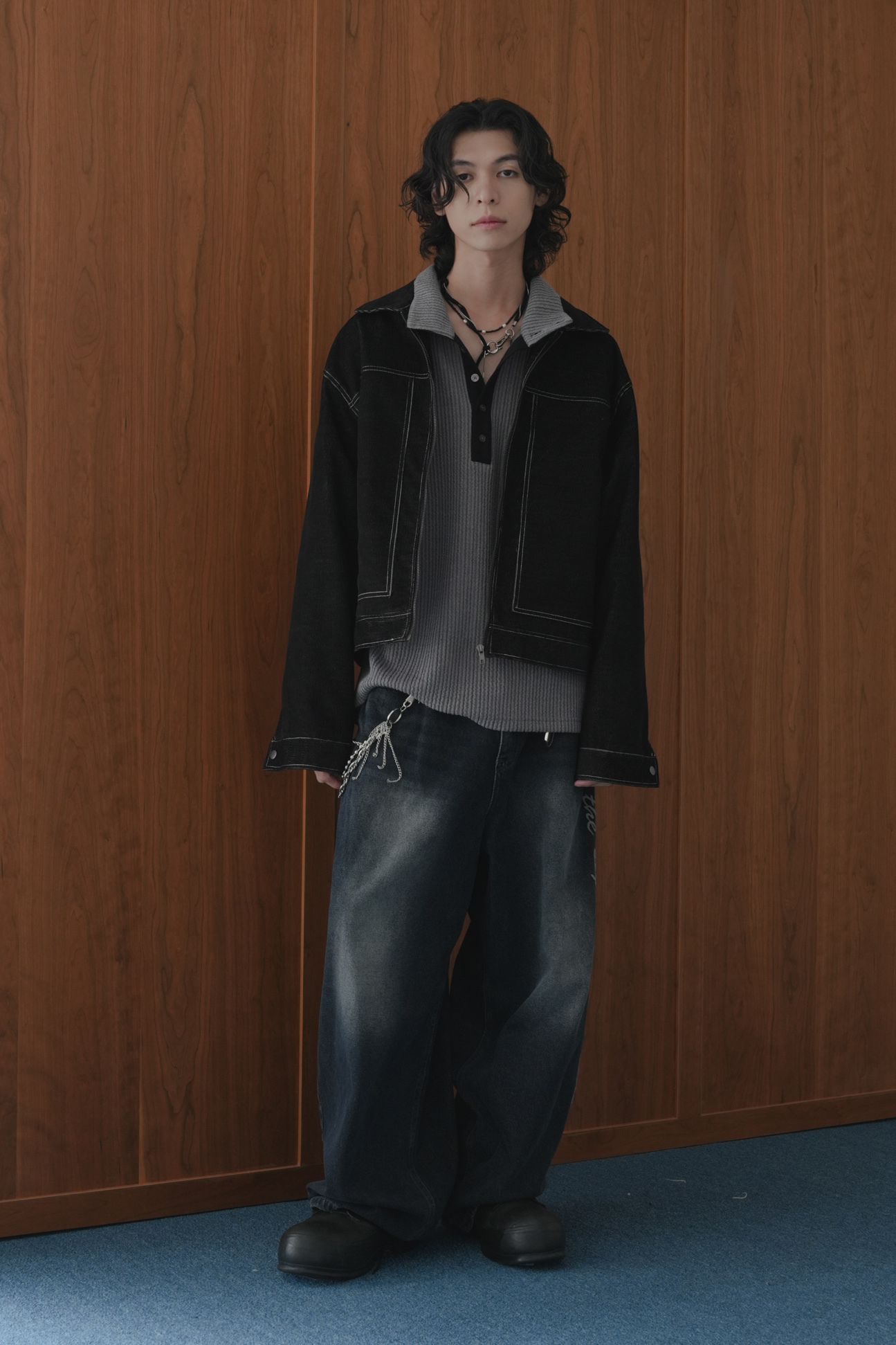 Denim Corduroy Trucker Jacket #外套